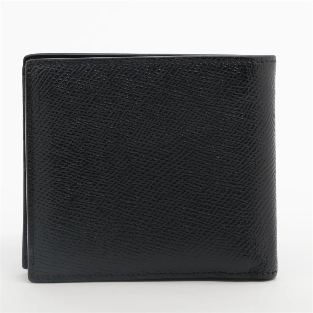 Leather Compact Wallet, Black — view 2