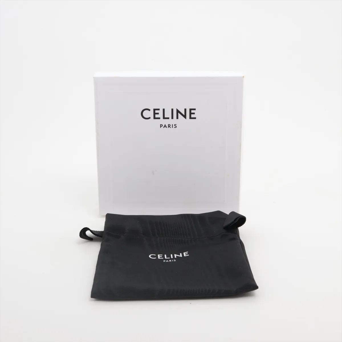 Leather Compact Wallet, Black — view 9