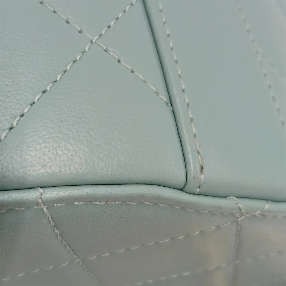 Matelassé Lambskin Chain Shoulder Bag, Blue with Gold Hardware, 29330096, Serial Number 29 — view 11