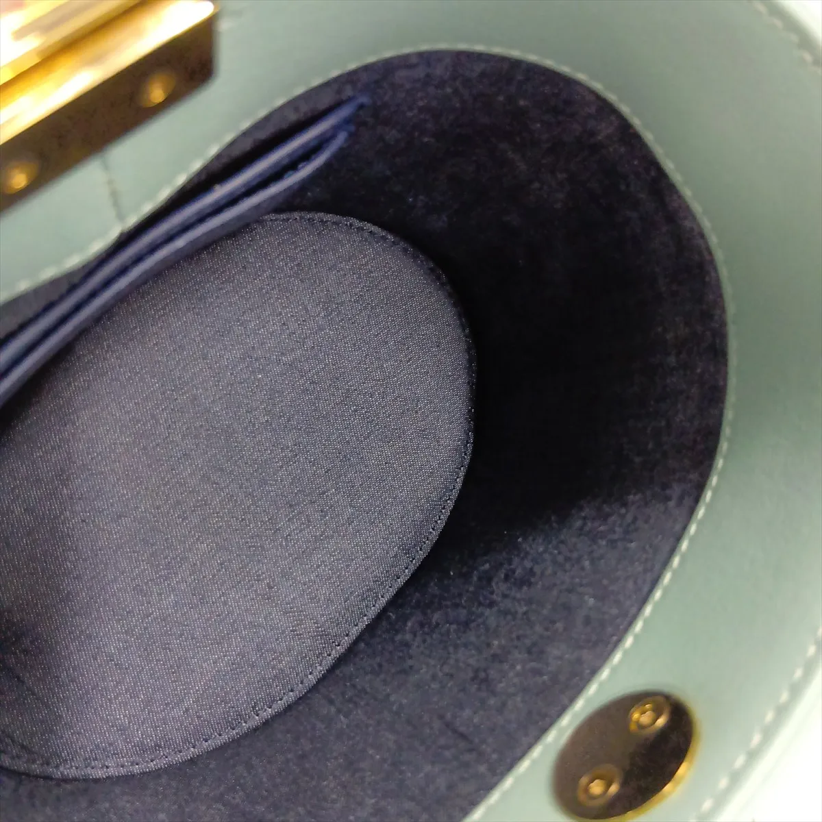 Matelassé Lambskin Chain Shoulder Bag, Blue with Gold Hardware, 29330096, Serial Number 29 — view 10