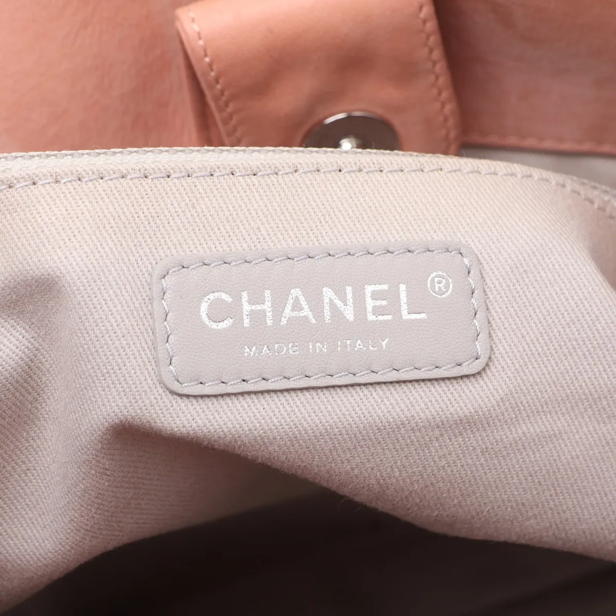 Coco Mark Leather Chain Tote Bag, Pink, Silver Hardware, Item Number 16180815 (Serial Number 16) — view 12