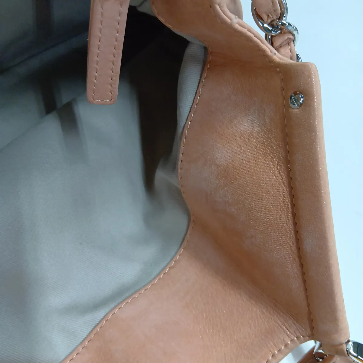 Coco Mark Leather Chain Tote Bag, Pink, Silver Hardware, Item Number 16180815 (Serial Number 16) — view 13