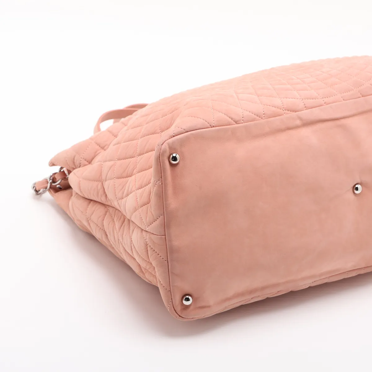 Coco Mark Leather Chain Tote Bag, Pink, Silver Hardware, Item Number 16180815 (Serial Number 16) — view 4
