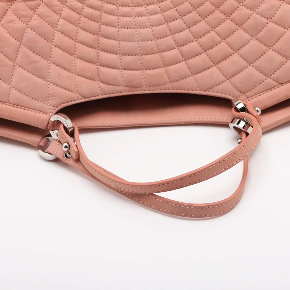 Coco Mark Leather Chain Tote Bag, Pink, Silver Hardware, Item Number 16180815 (Serial Number 16) — view 5
