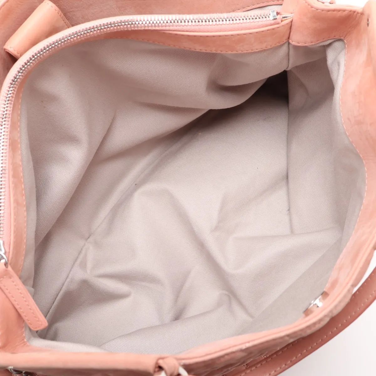 Coco Mark Leather Chain Tote Bag, Pink, Silver Hardware, Item Number 16180815 (Serial Number 16) — view 8