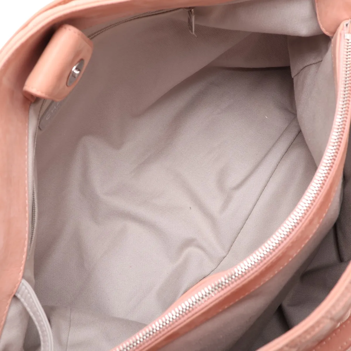 Coco Mark Leather Chain Tote Bag, Pink, Silver Hardware, Item Number 16180815 (Serial Number 16) — view 9