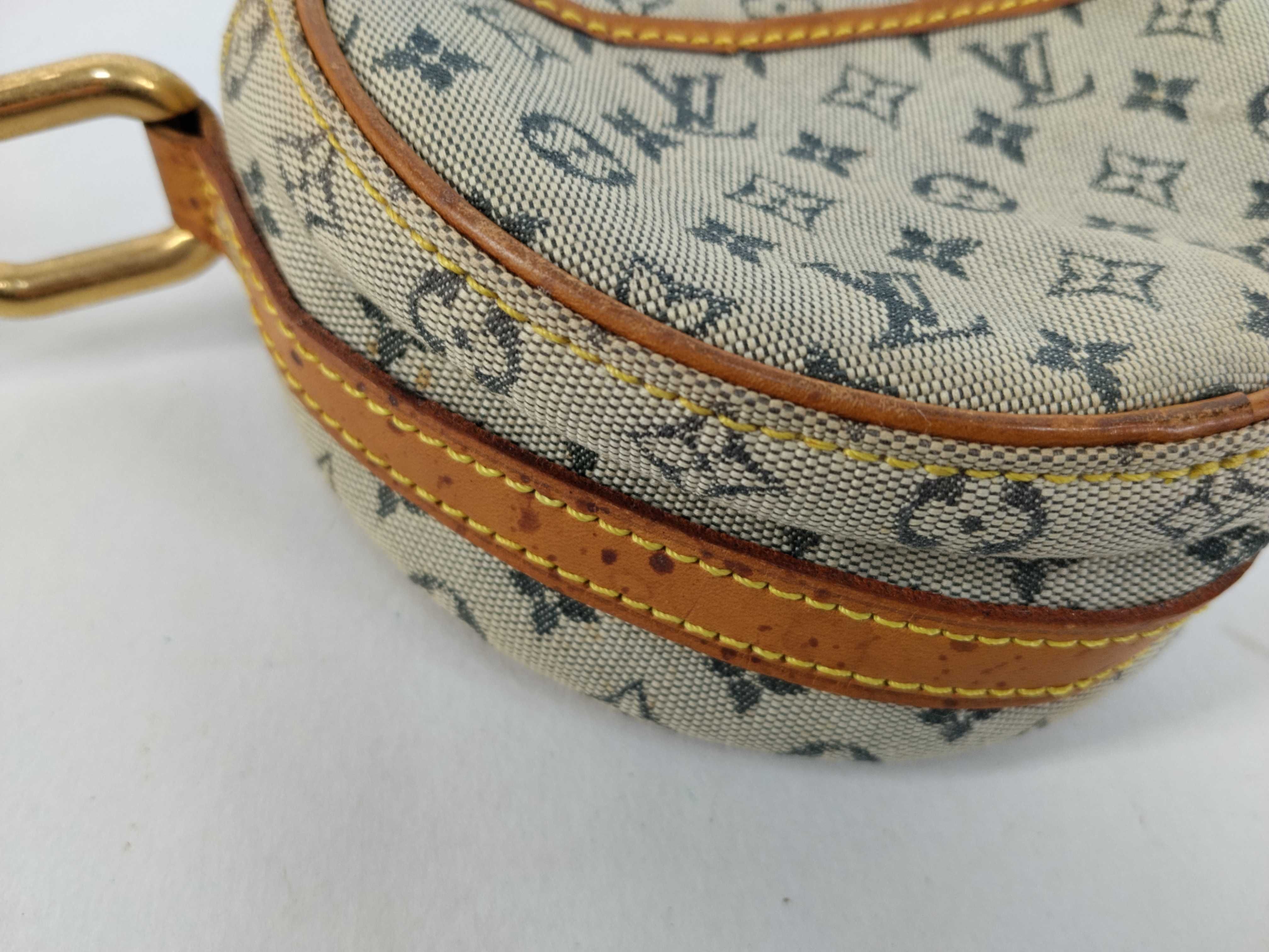 Monogram Louis Vuitton Monogram Mini Shoulder Bag Jeanne PM Blue M92001 Shoulder Bag — view 6