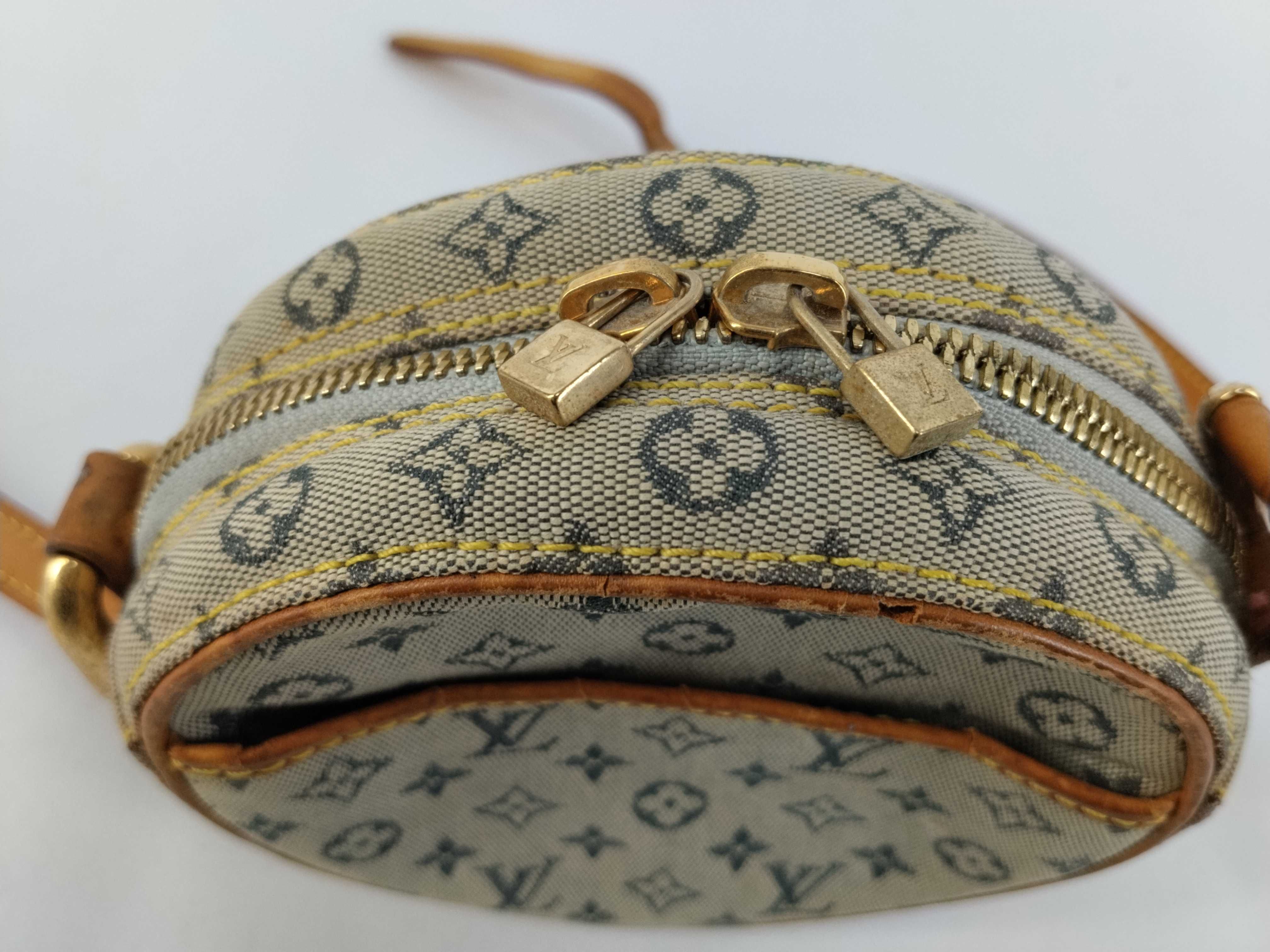 Monogram Louis Vuitton Monogram Mini Shoulder Bag Jeanne PM Blue M92001 Shoulder Bag — view 8