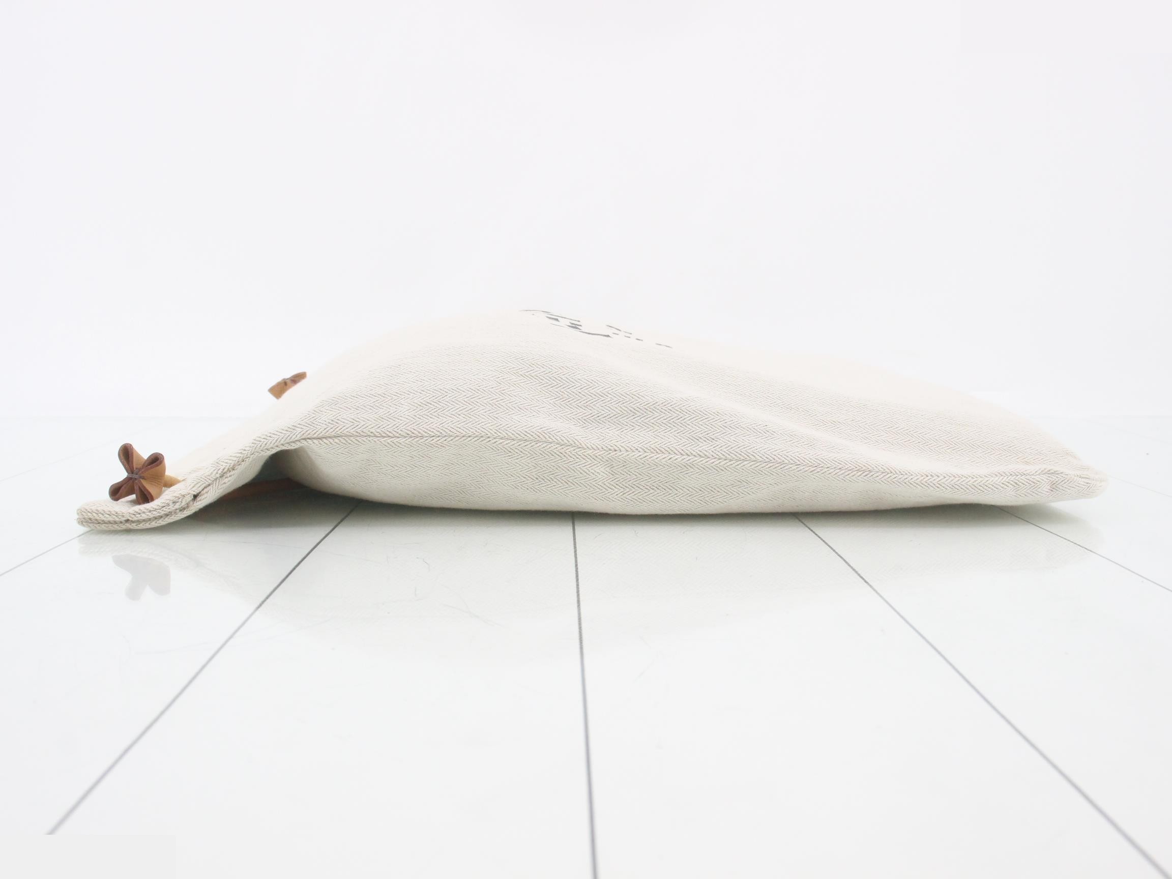 Aline GM Toile Chevron x Leather Beige Gold Hardware No Stamp — view 3