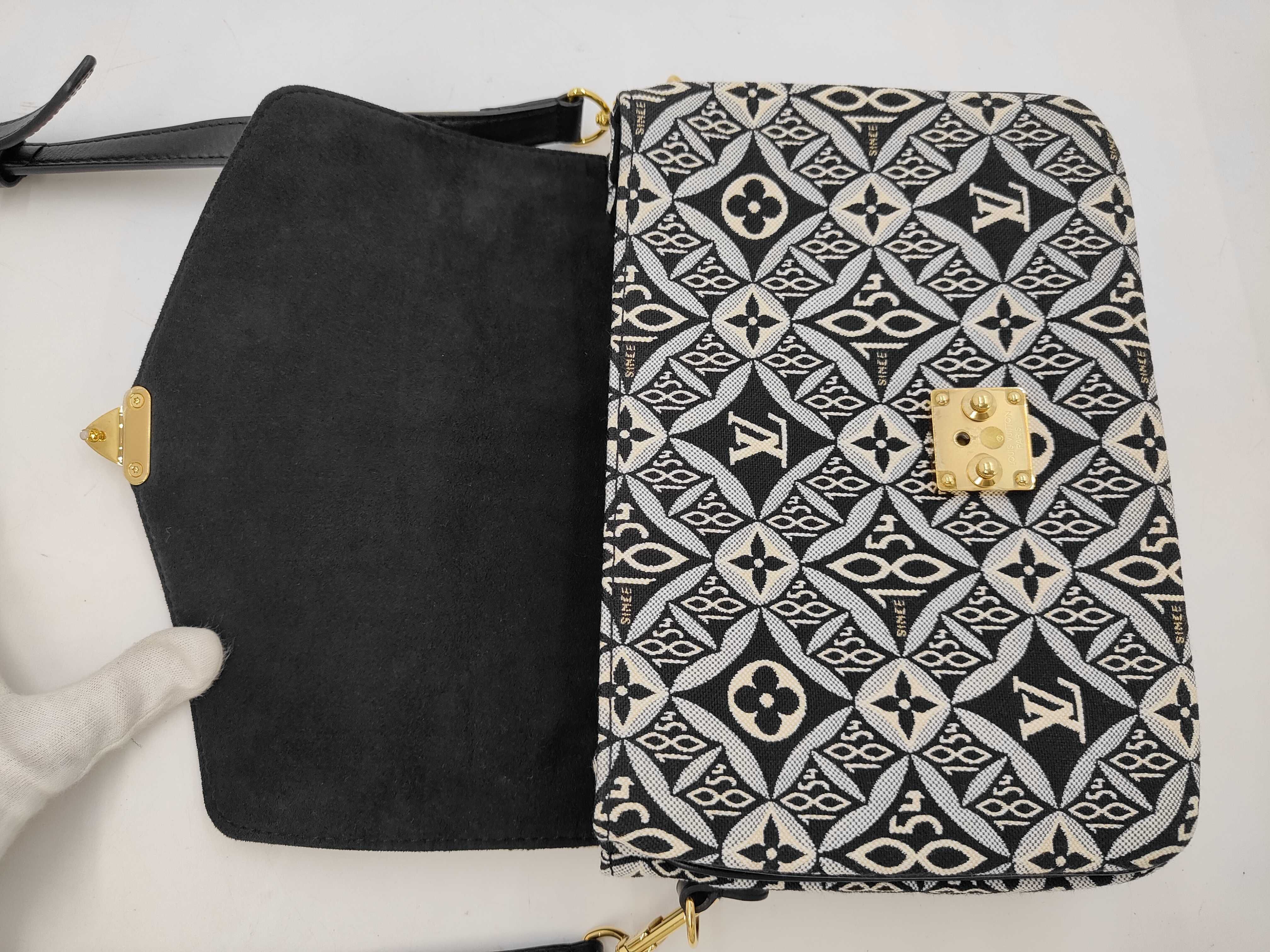Monogram Jacquard Pochette Metis MM Handbag — view 9