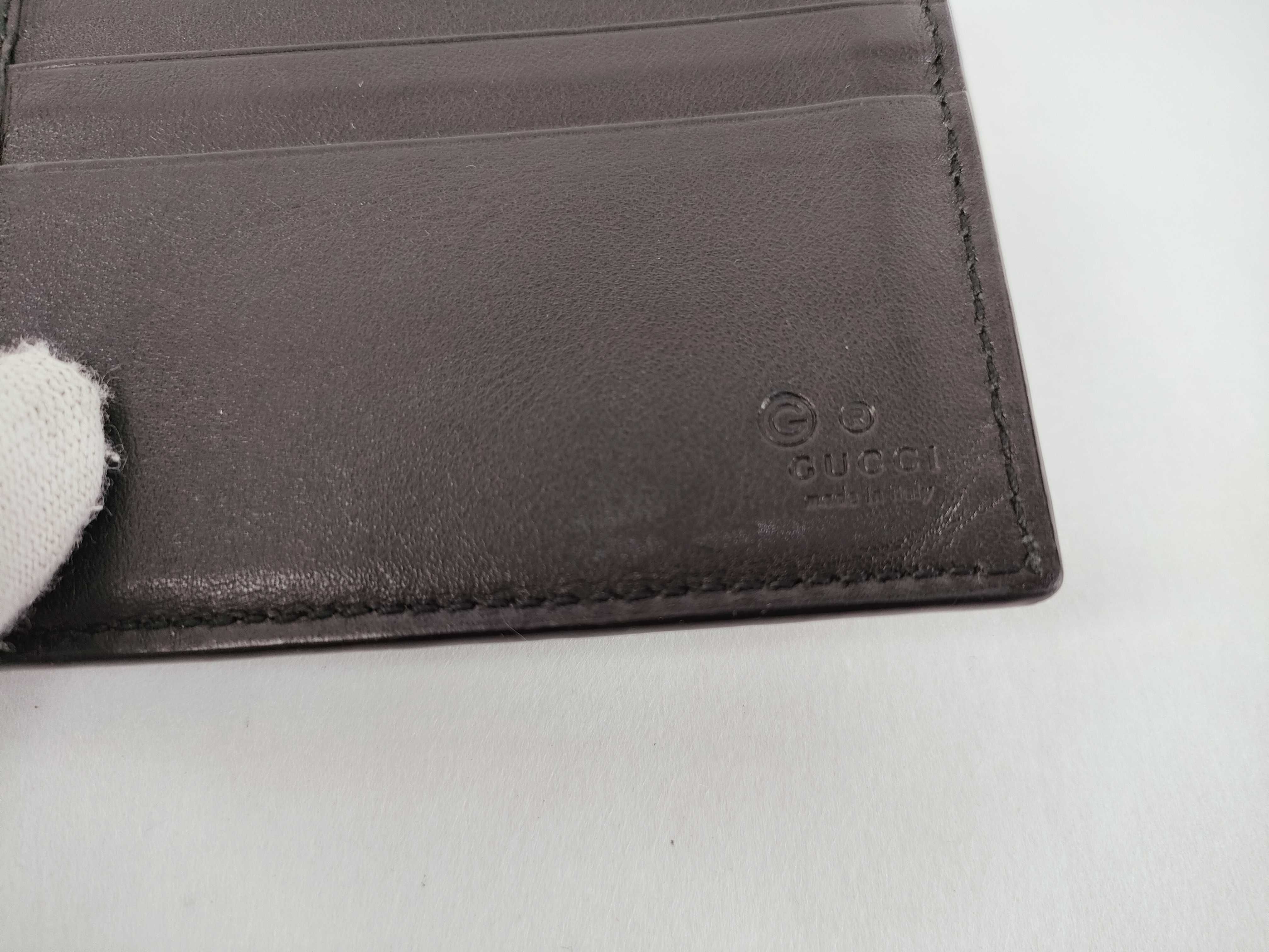 Guccissima Wallet, Shima Leather, Black Wallet — view 9
