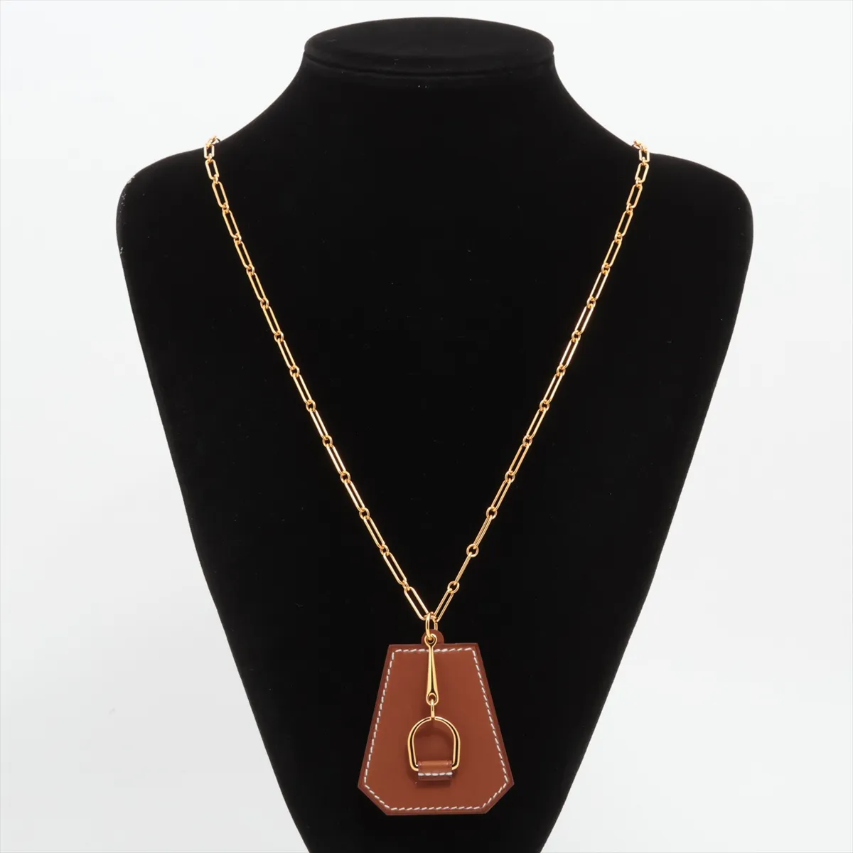 Elitage K:2025 Necklace GP x Leather Gold — view 5