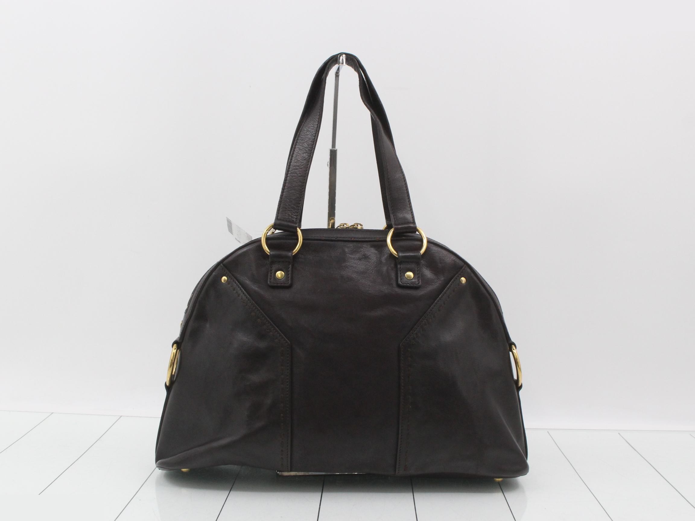 Muse handbag, dark brown leather — view 2