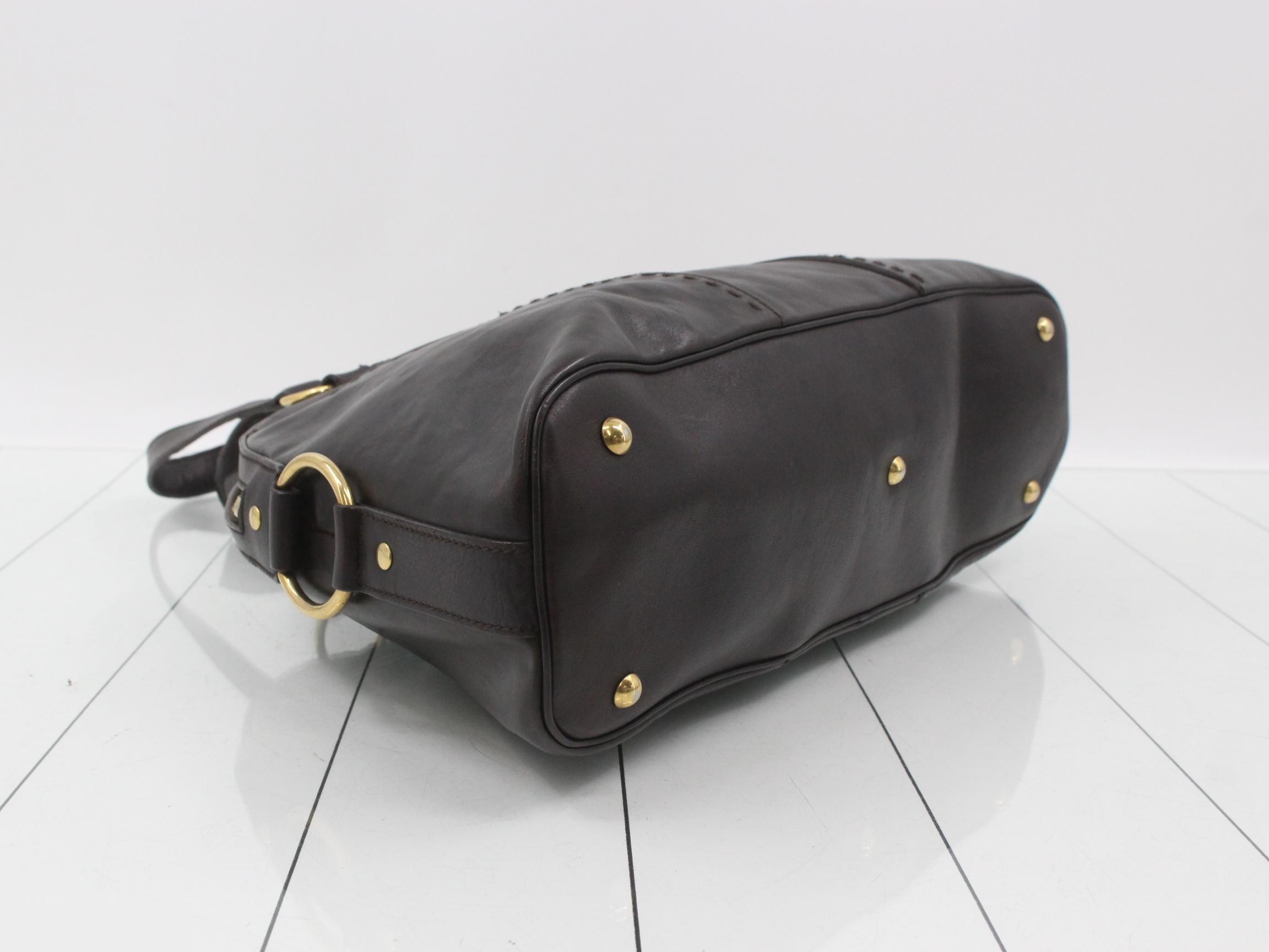 Muse handbag, dark brown leather — view 5