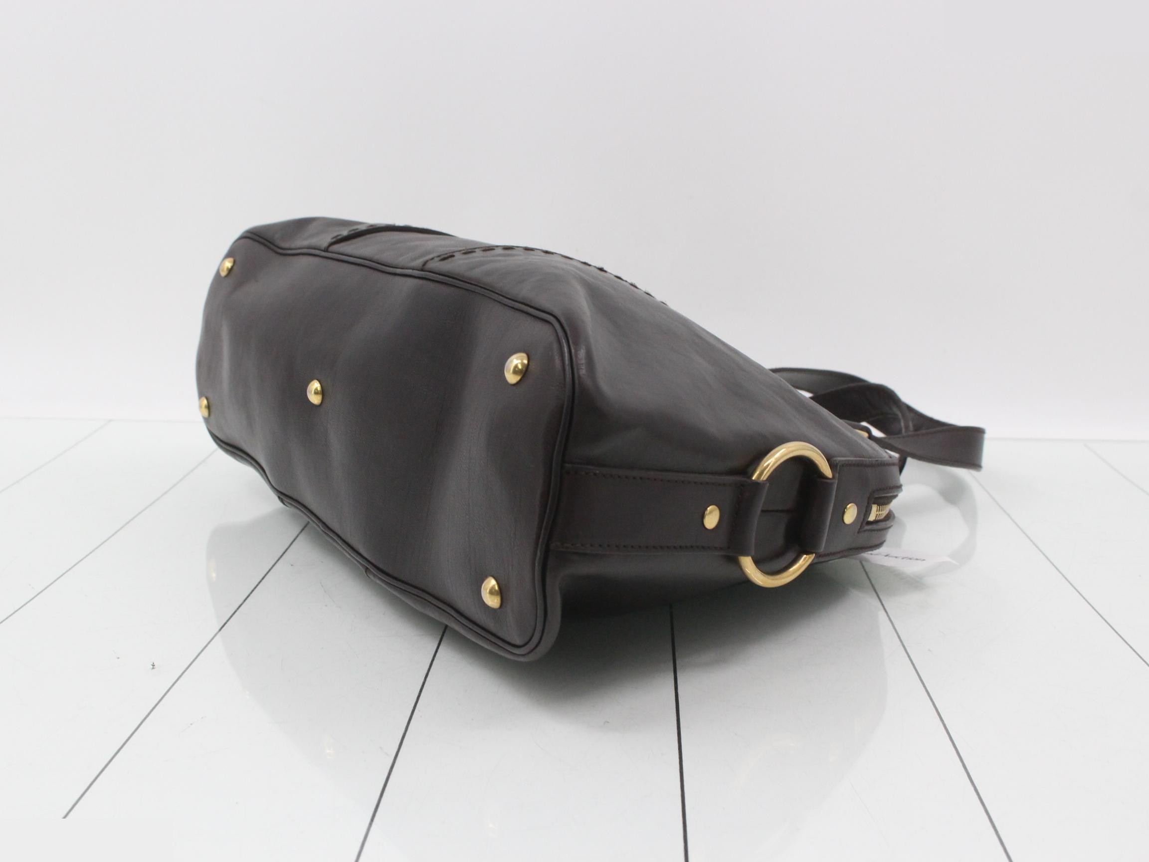 Muse handbag, dark brown leather — view 6