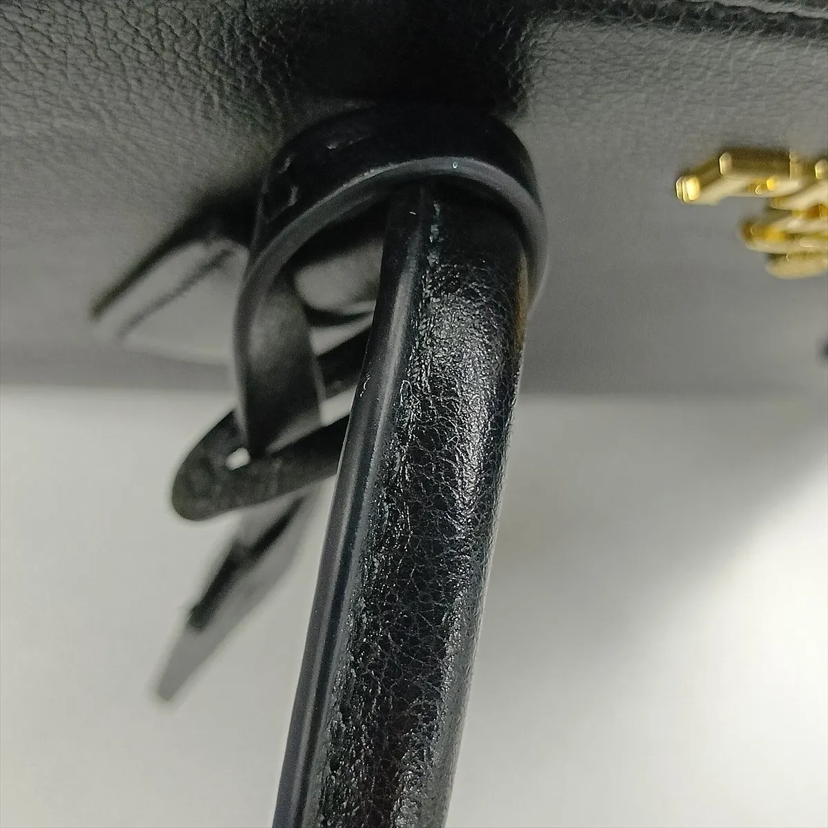 Leather 2-Way Handbag, Black — view 13