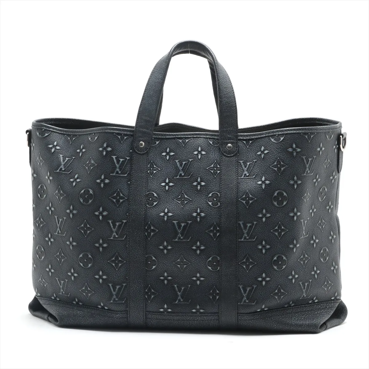Monogram Cowhide Trolley Tote M21371 Black RFID Reactive — view 2