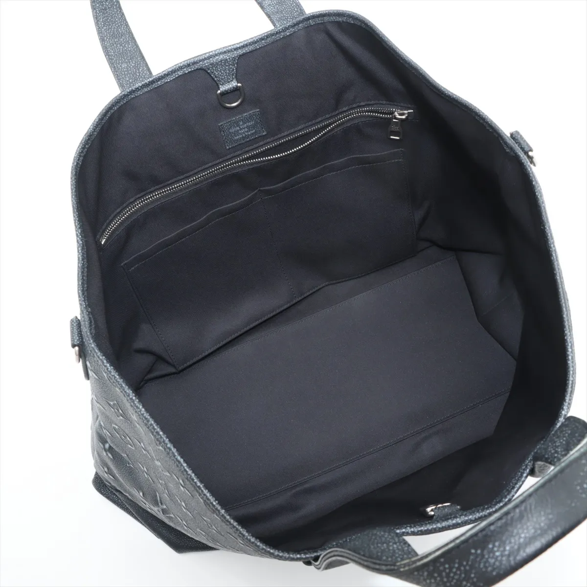 Monogram Cowhide Trolley Tote M21371 Black RFID Reactive — view 7