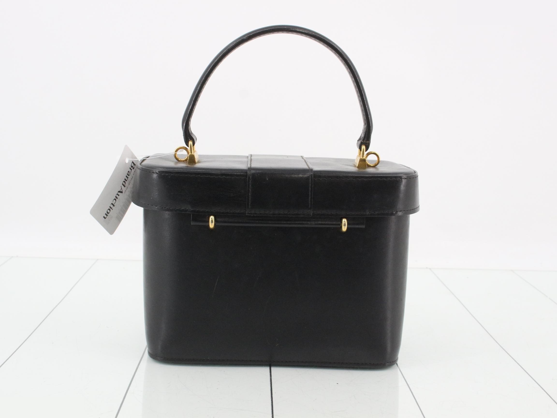 Vanity bag, push-lock, black — view 2