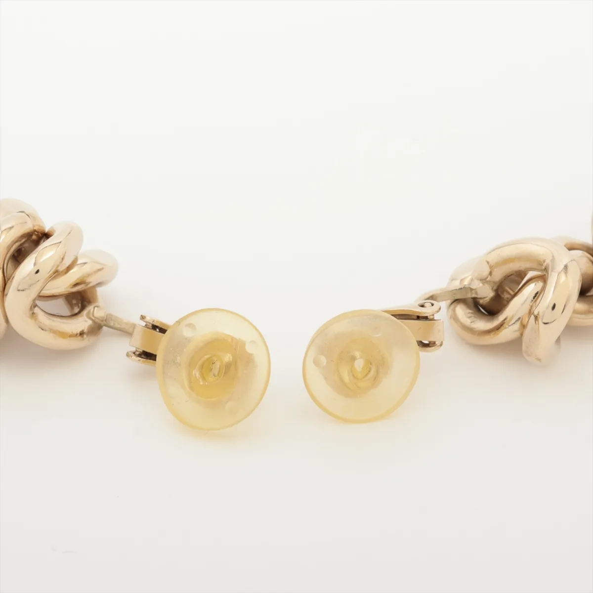 Coco Mark B21C Earrings (Pair) GP x Rhinestone Gold. Shows signs of wear including — view 4
