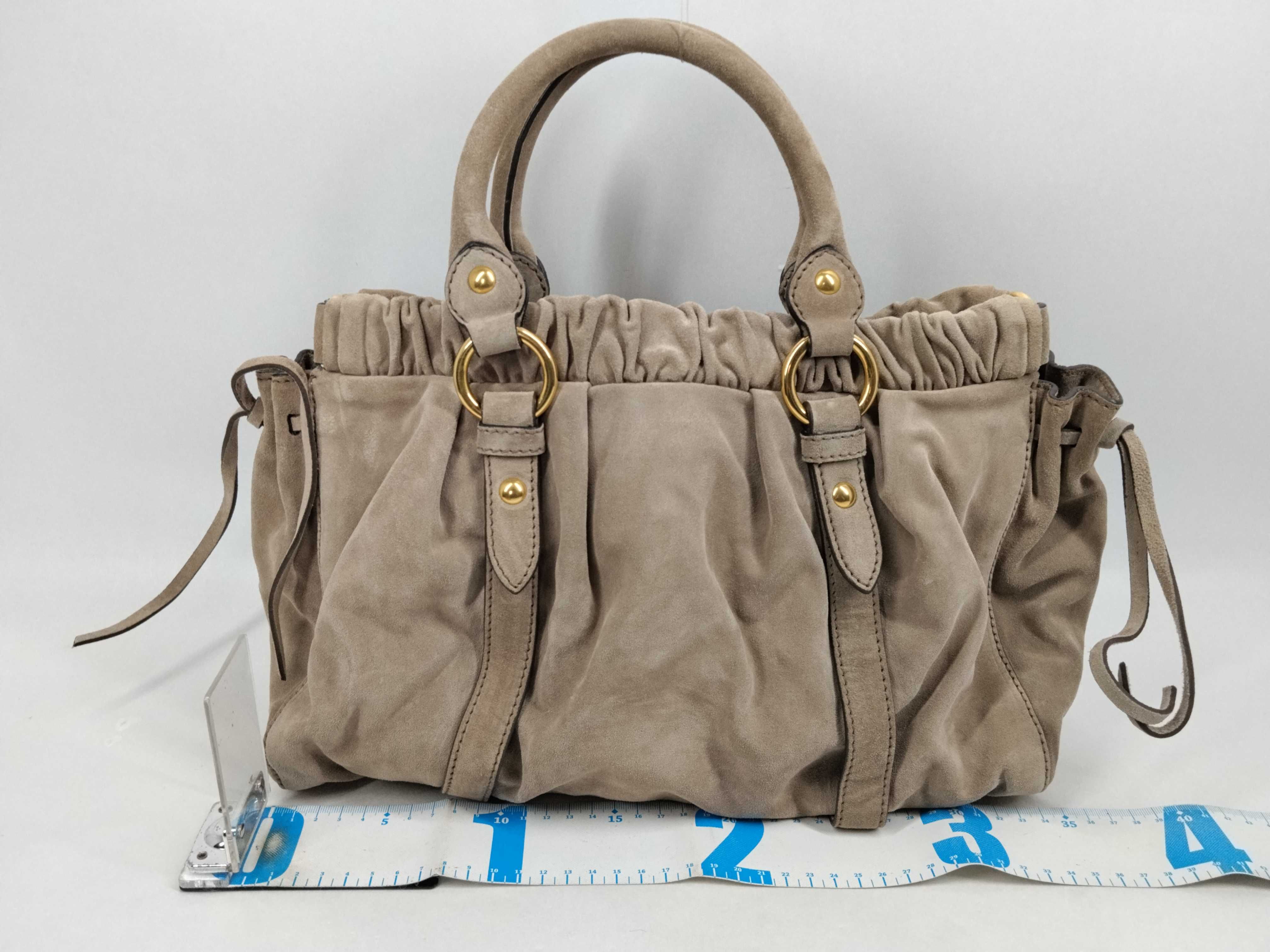 Gathered Suede 2-Way Handbag — view 2