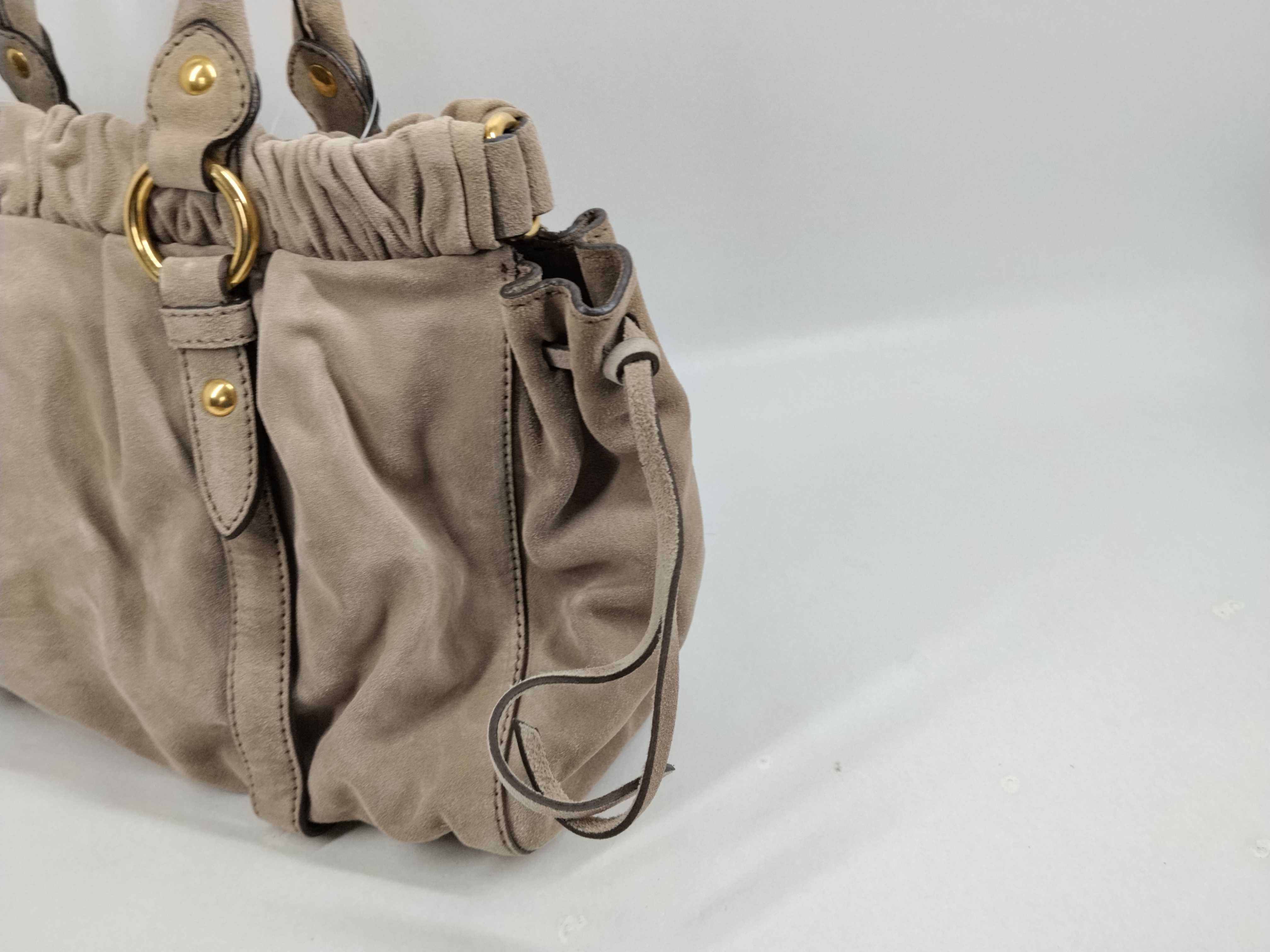 Gathered Suede 2-Way Handbag — view 5