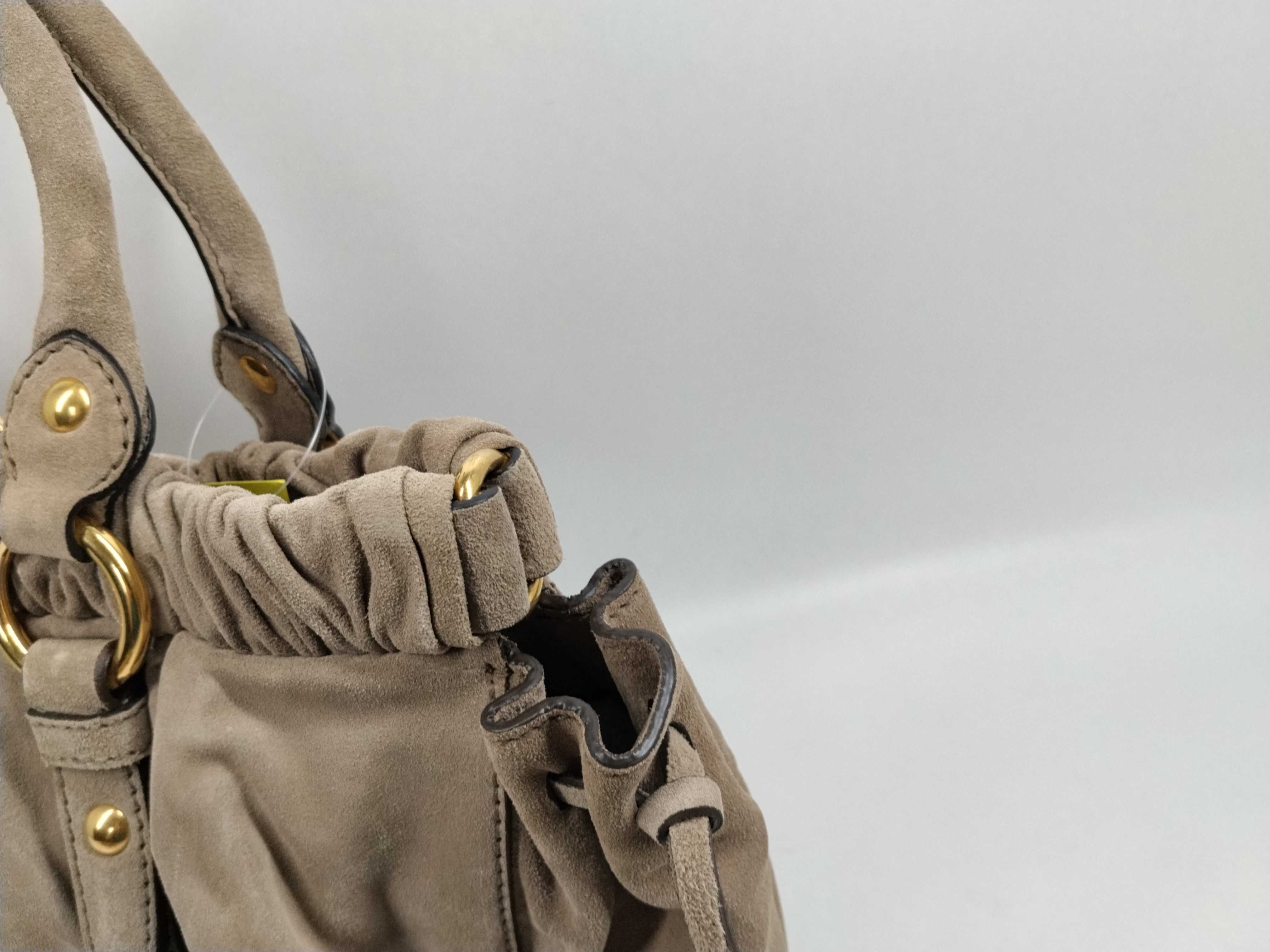 Gathered Suede 2-Way Handbag — view 6