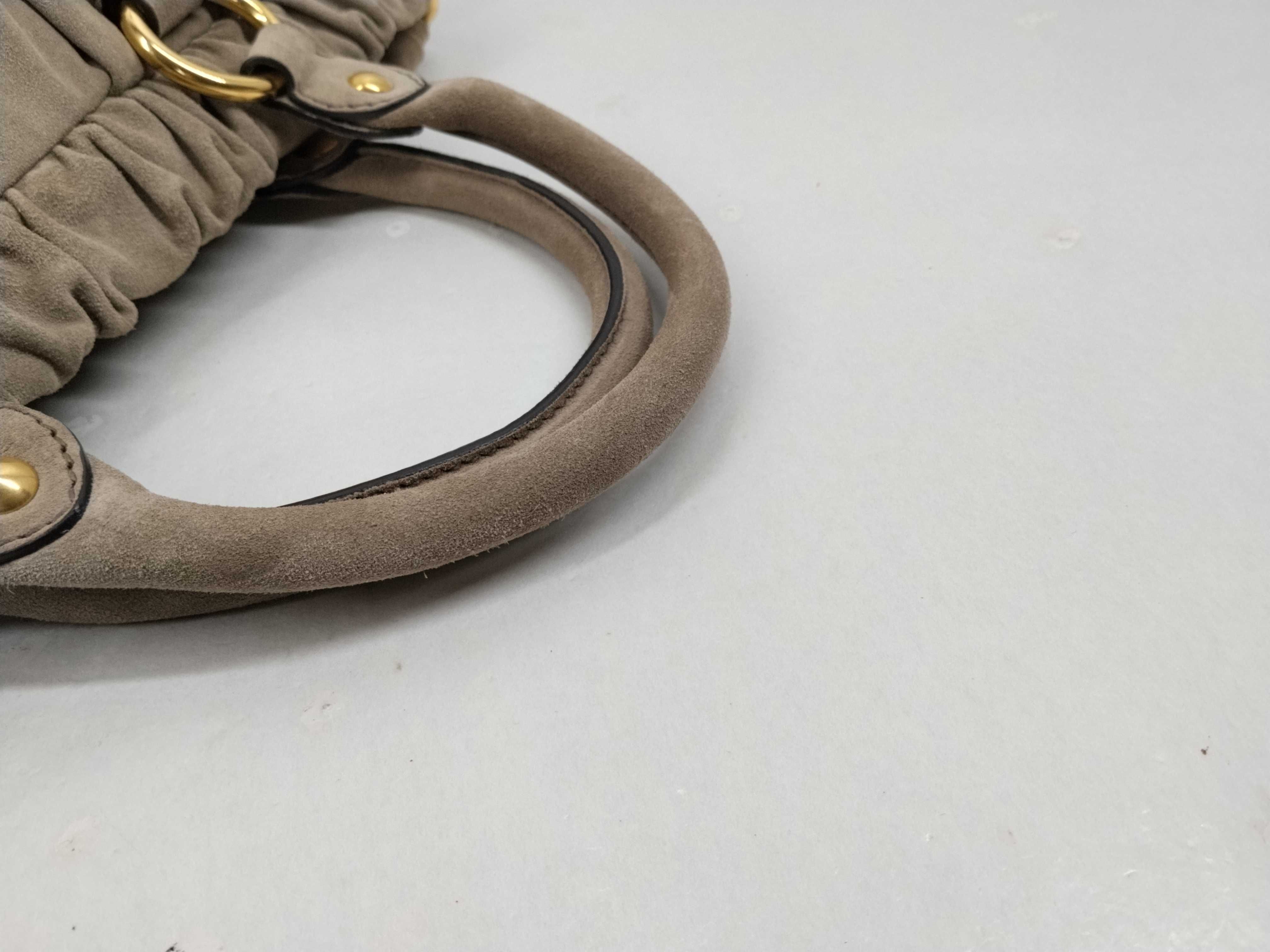 Gathered Suede 2-Way Handbag — view 7