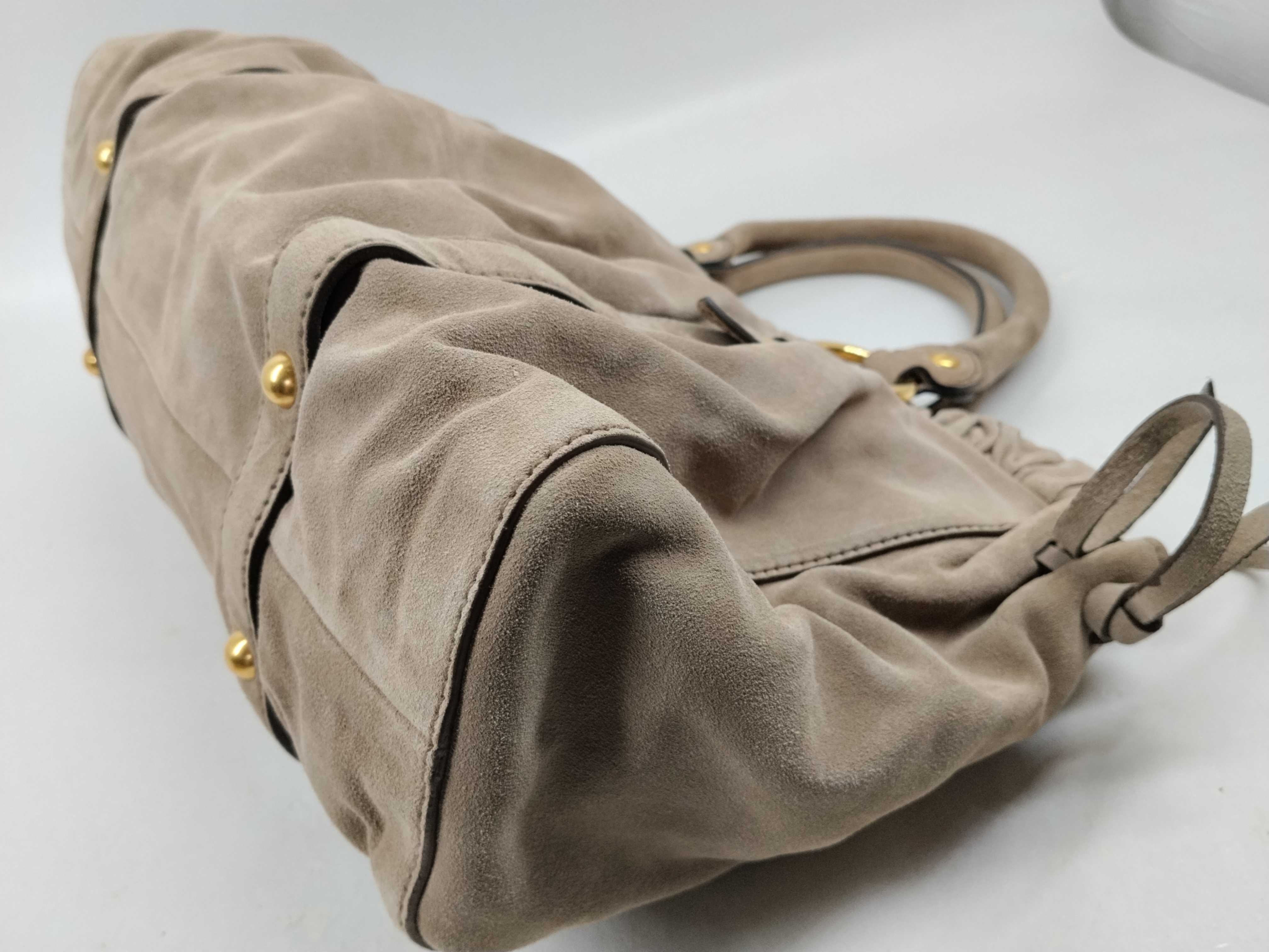 Gathered Suede 2-Way Handbag — view 8