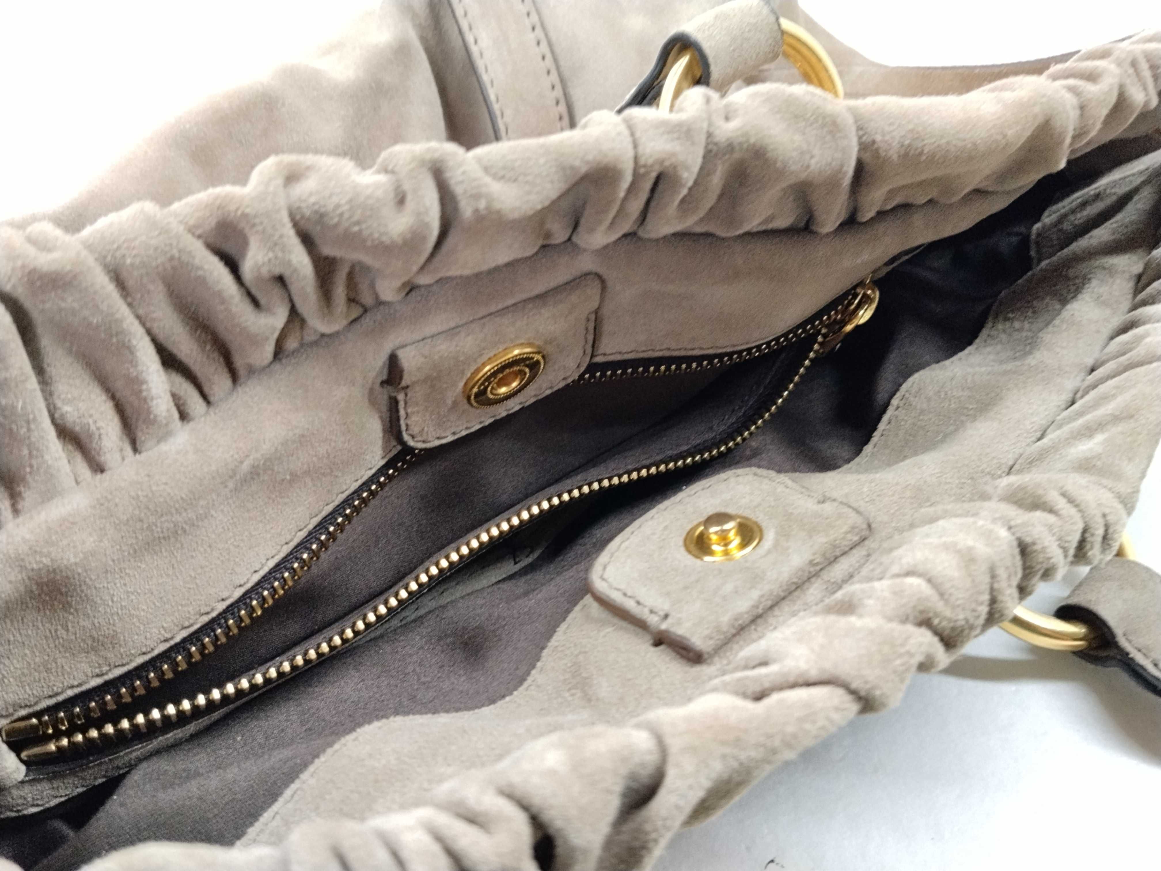 Gathered Suede 2-Way Handbag — view 10