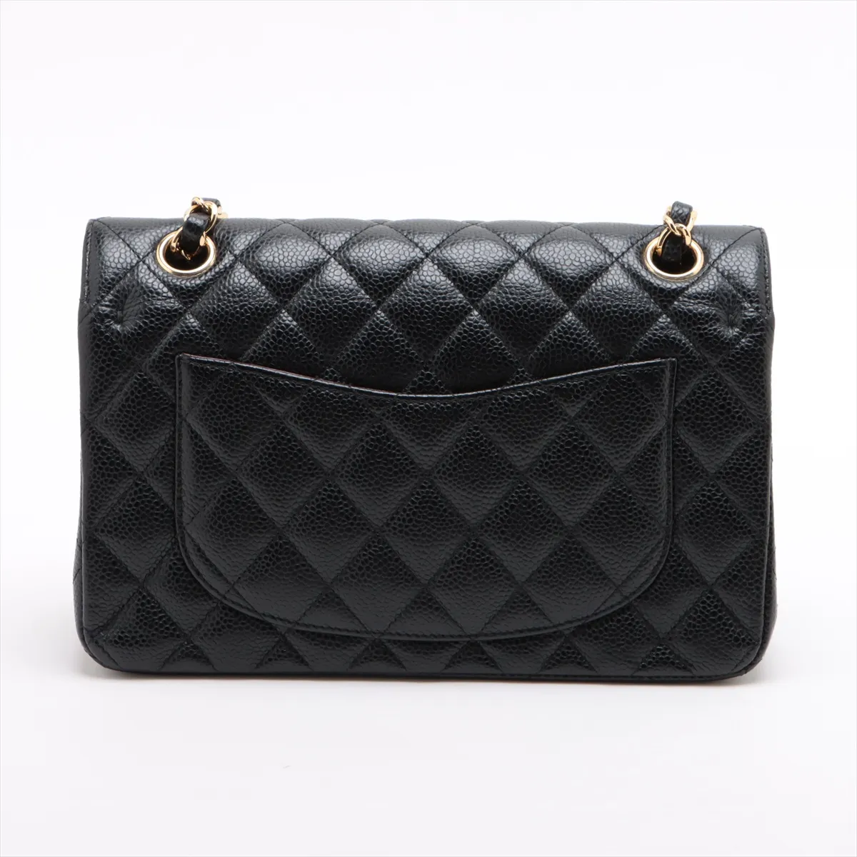 [Individually wrapped] Chanel Matelasse 23 caviar skin double flap double chain bag black gold hardware 28118937 28th series A01113 — view 2