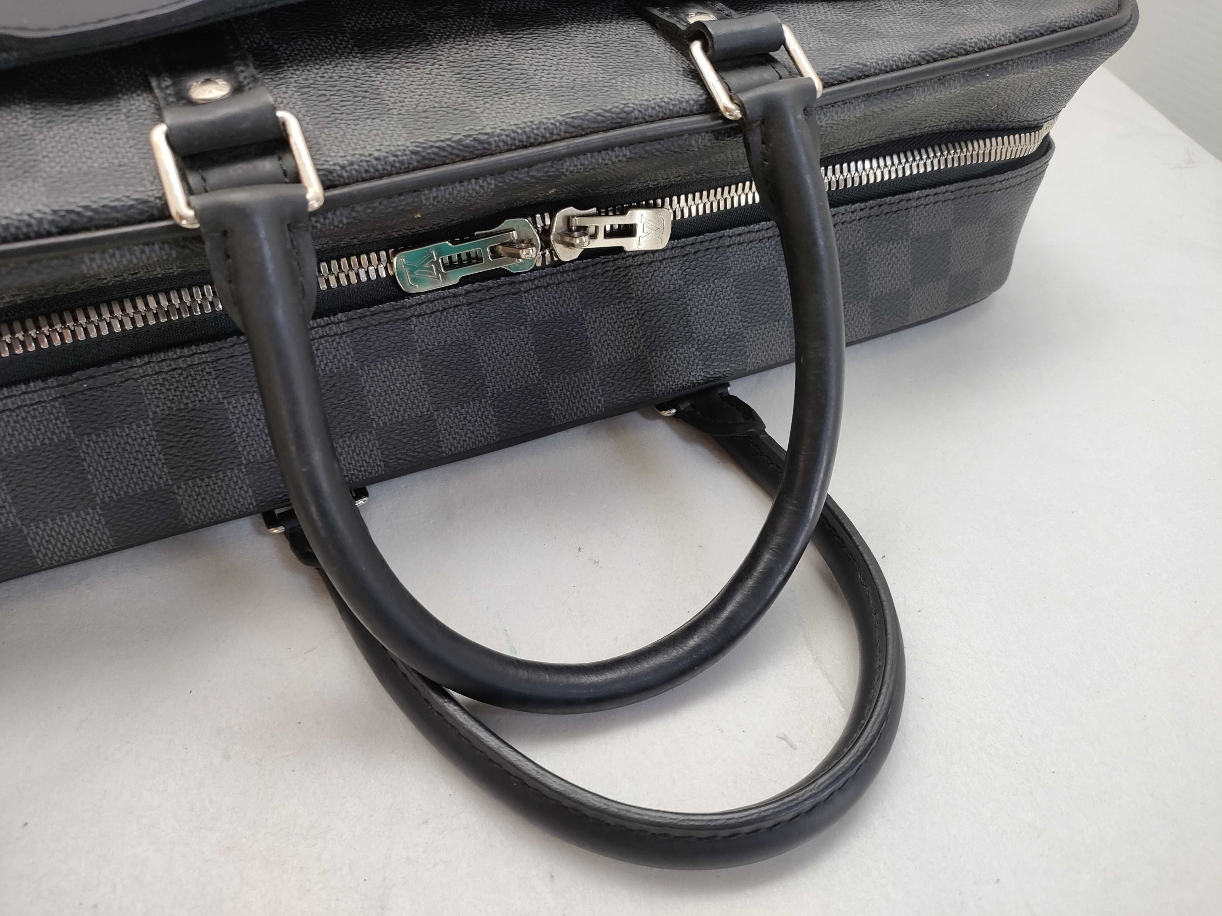 Damier Graphite ID- Damier Graphite Porto Documan PM N41478 with strap business bag — view 3