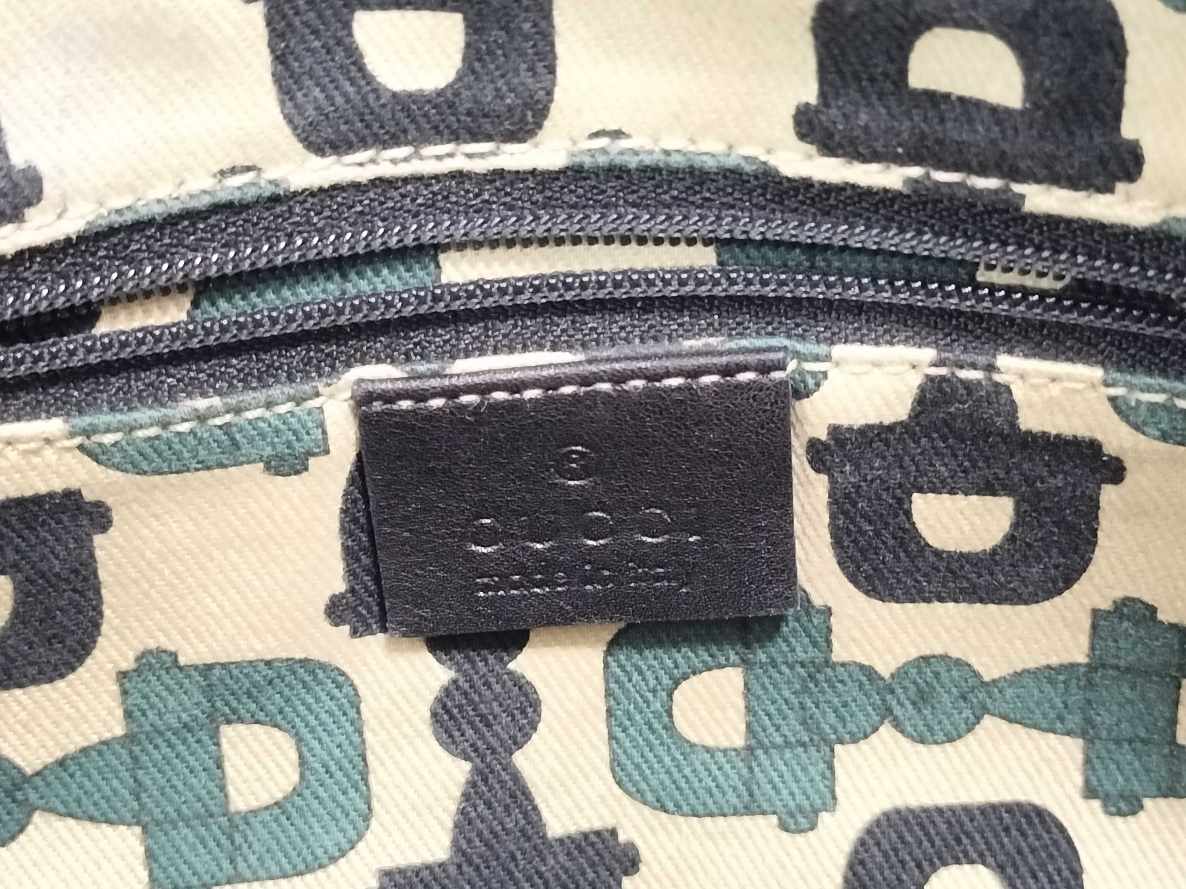 GG Gucci Abbey Shima Leather Shoulder Bag Black Serial Shoulder Bag — view 12