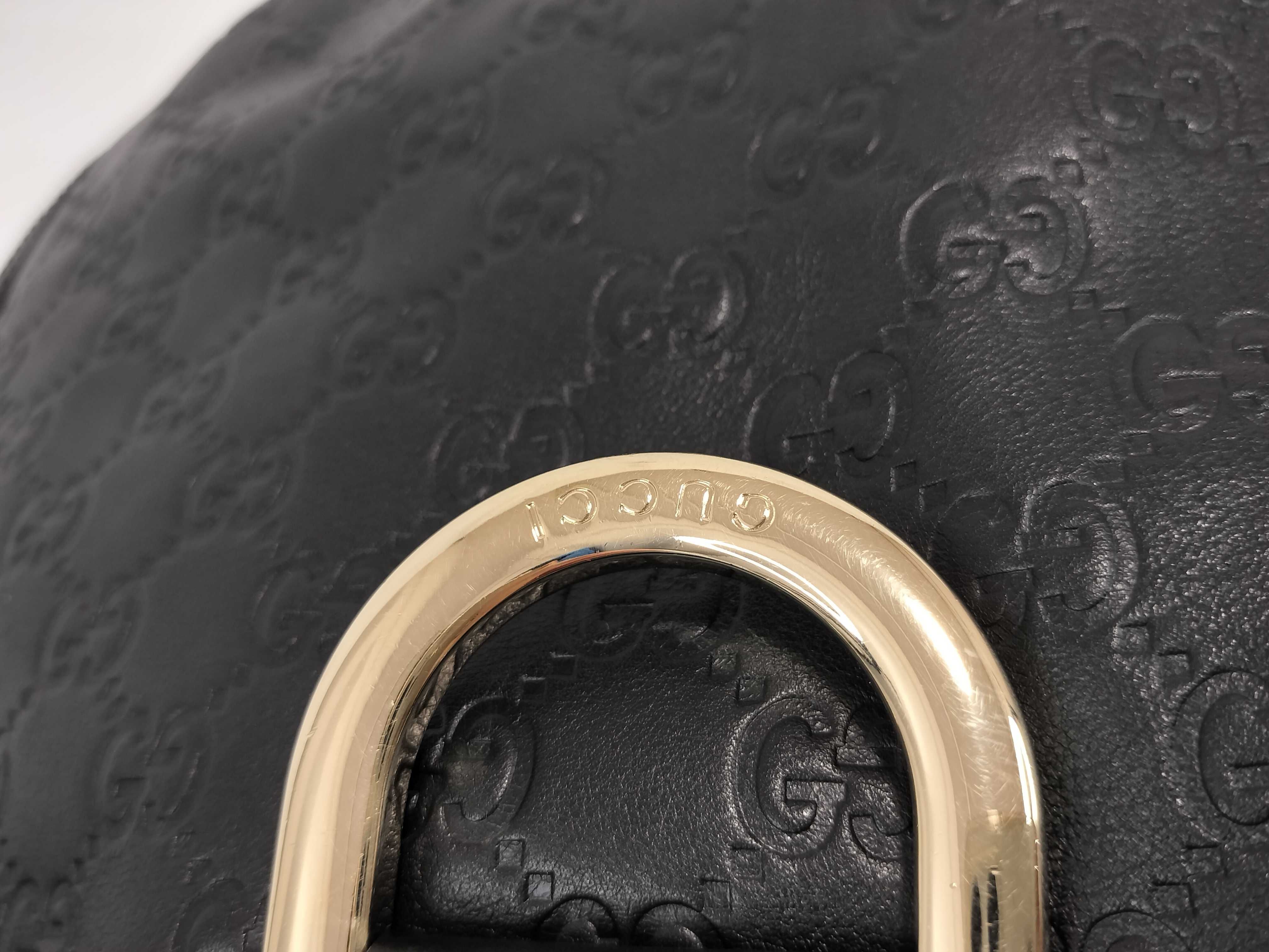 GG Gucci Abbey Shima Leather Shoulder Bag Black Serial Shoulder Bag — view 15