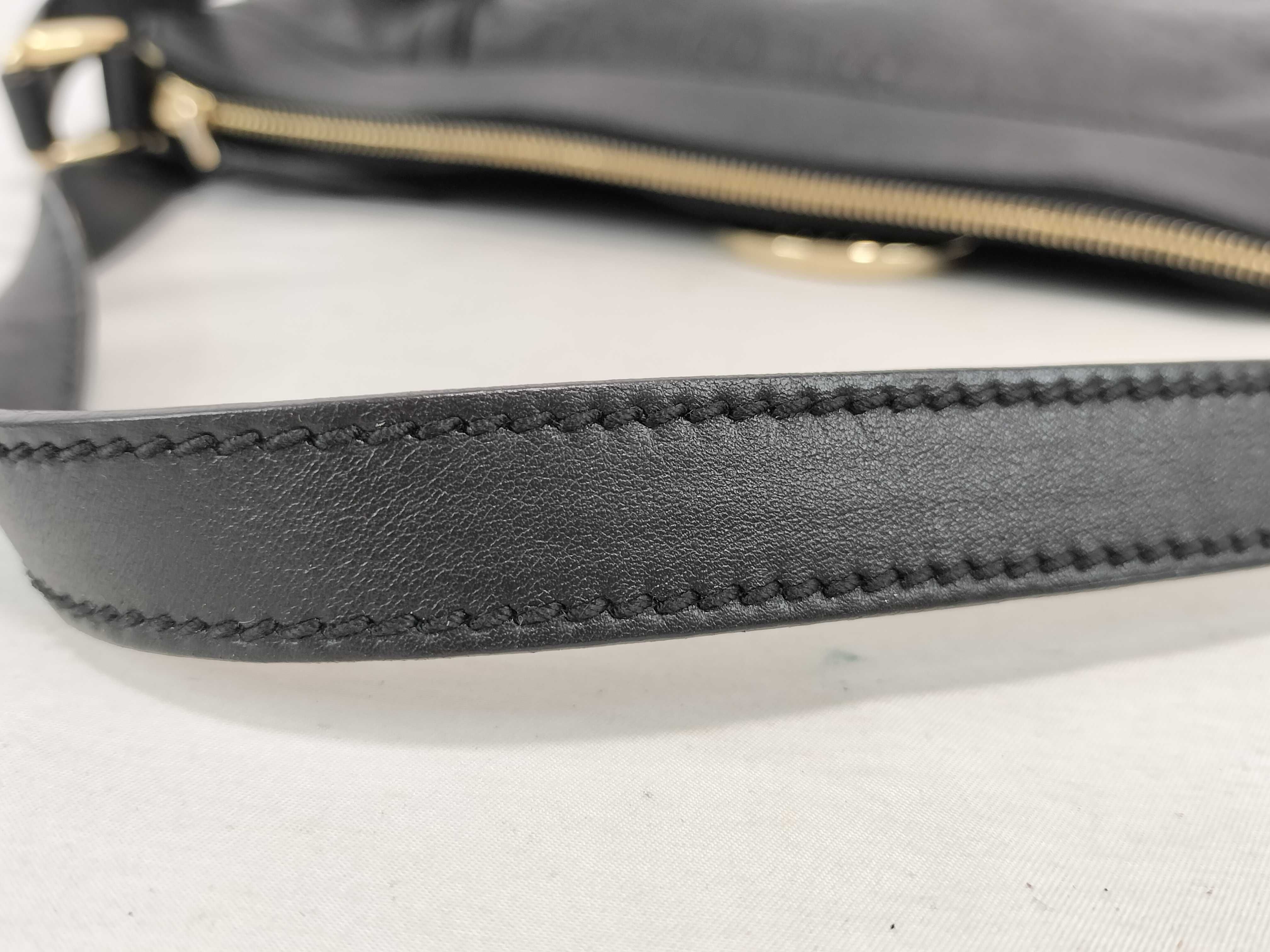 GG Gucci Abbey Shima Leather Shoulder Bag Black Serial Shoulder Bag — view 4