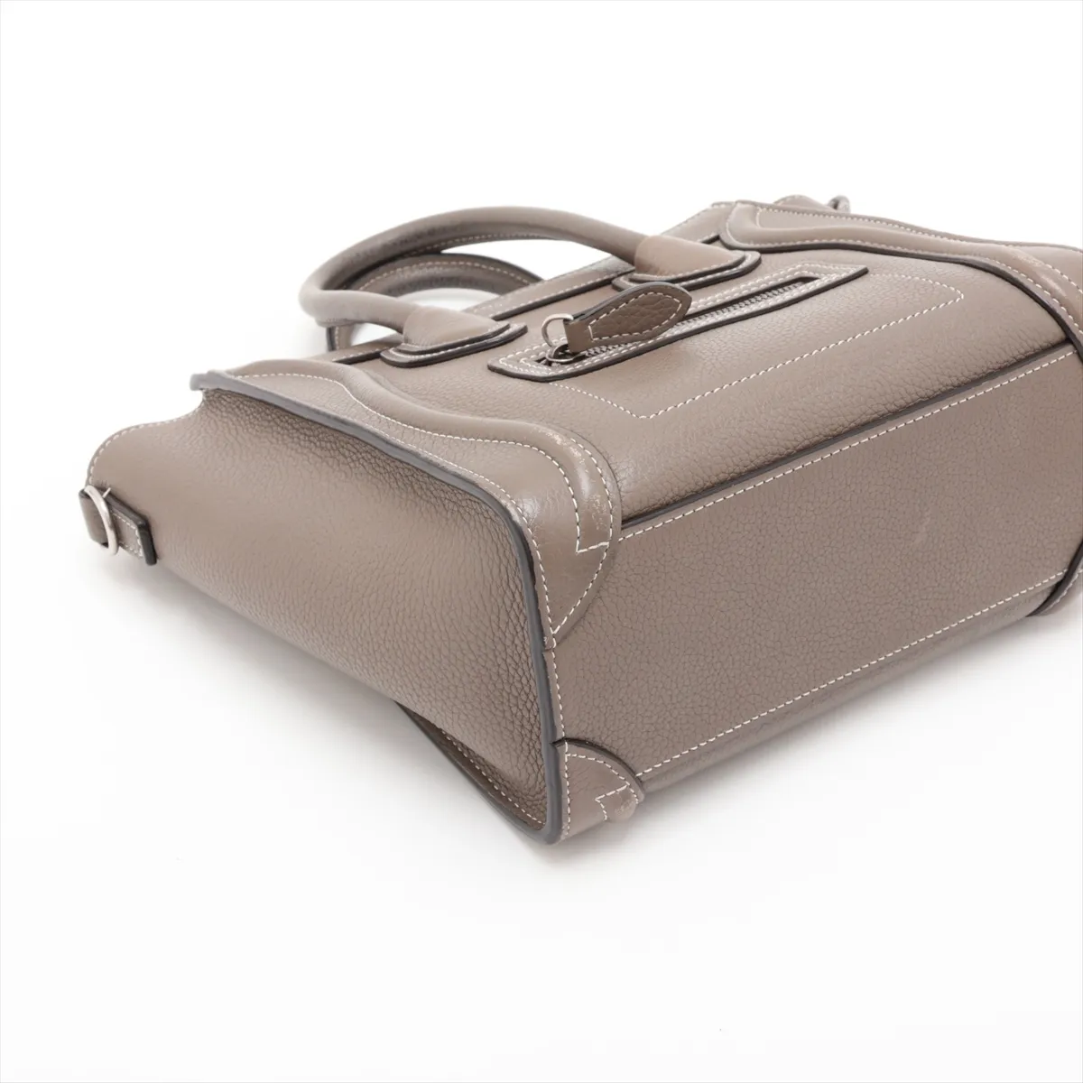 Luggage Nano Shopper Leather 2-Way Handbag, Brown — view 4