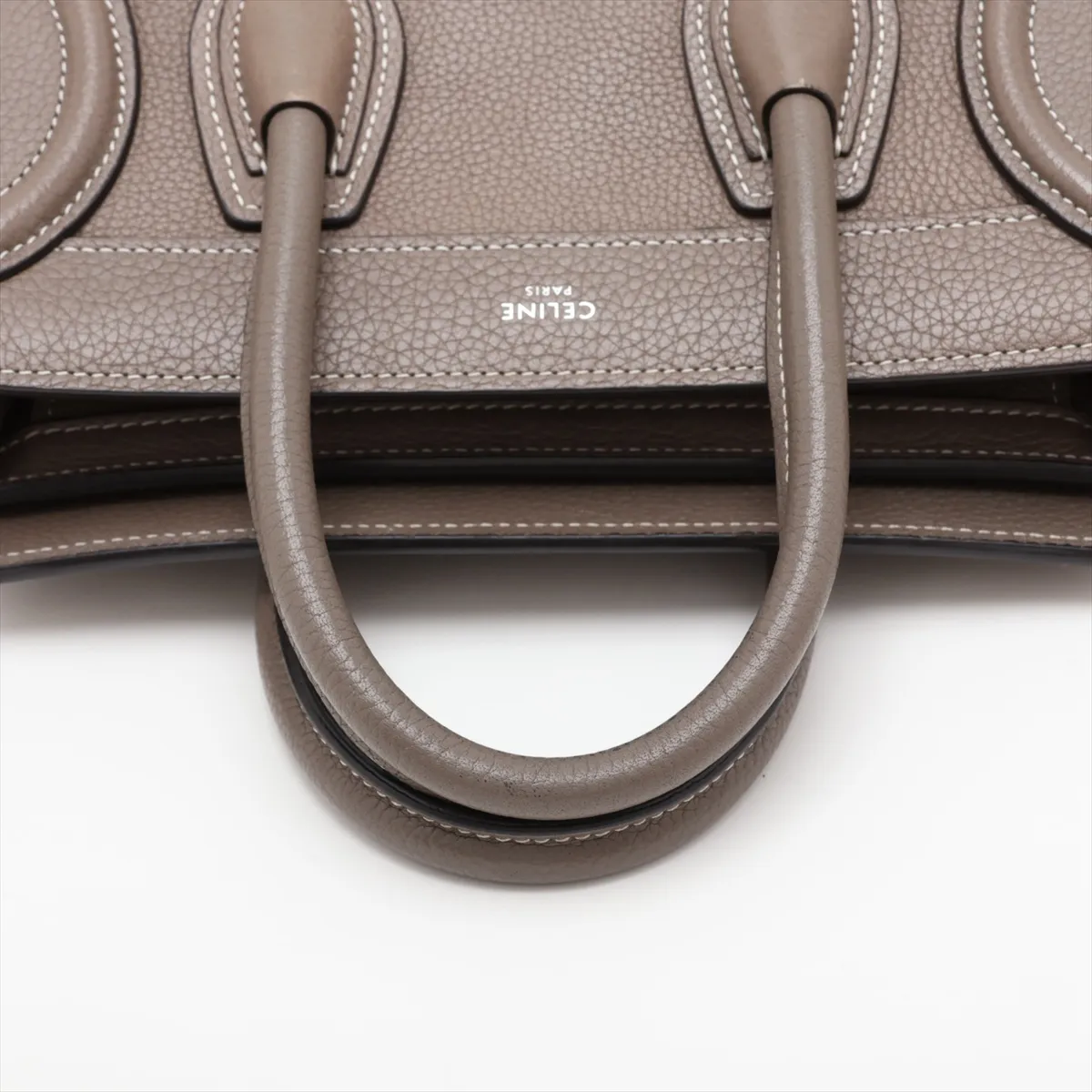 Luggage Nano Shopper Leather 2-Way Handbag, Brown — view 5