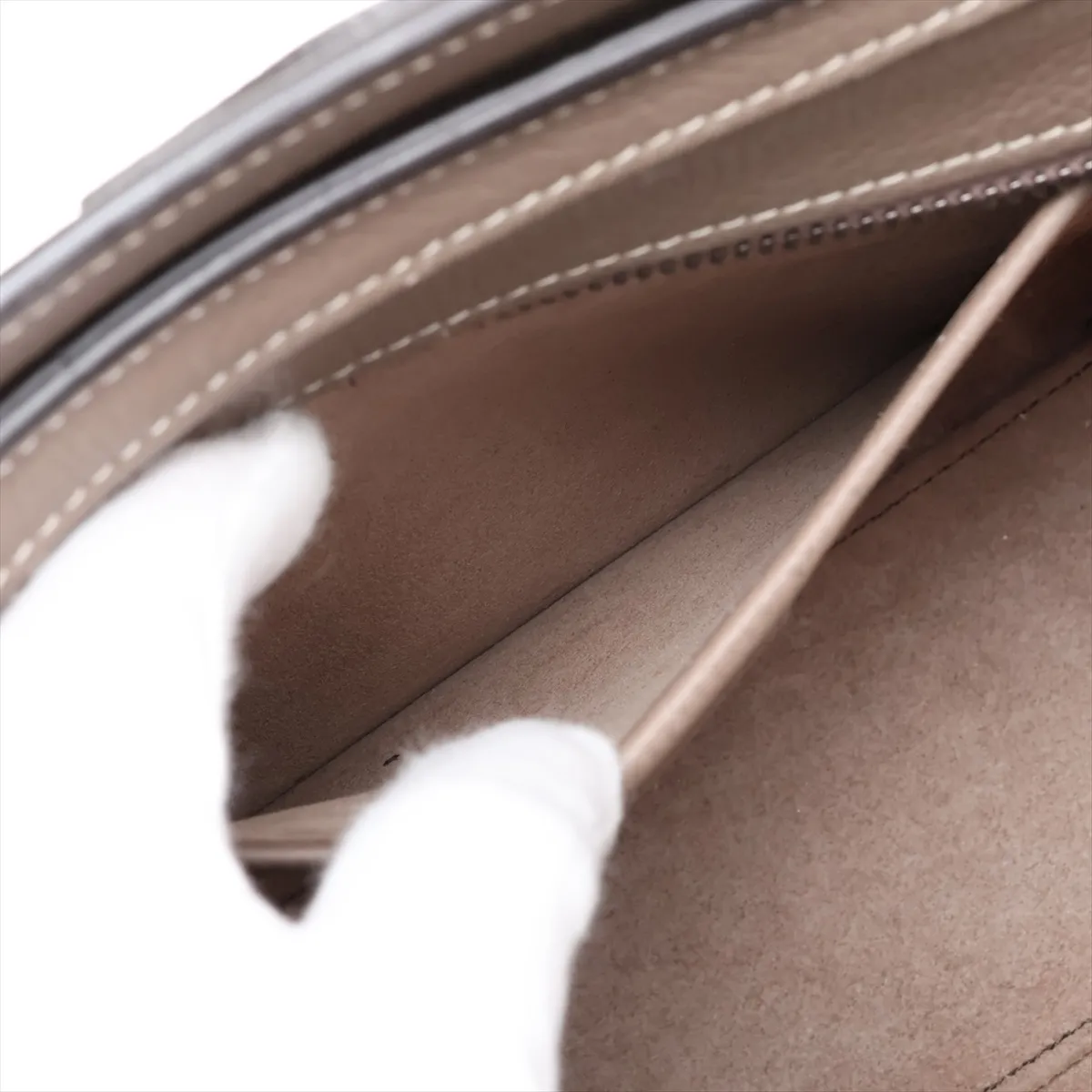 Luggage Nano Shopper Leather 2-Way Handbag, Brown — view 9