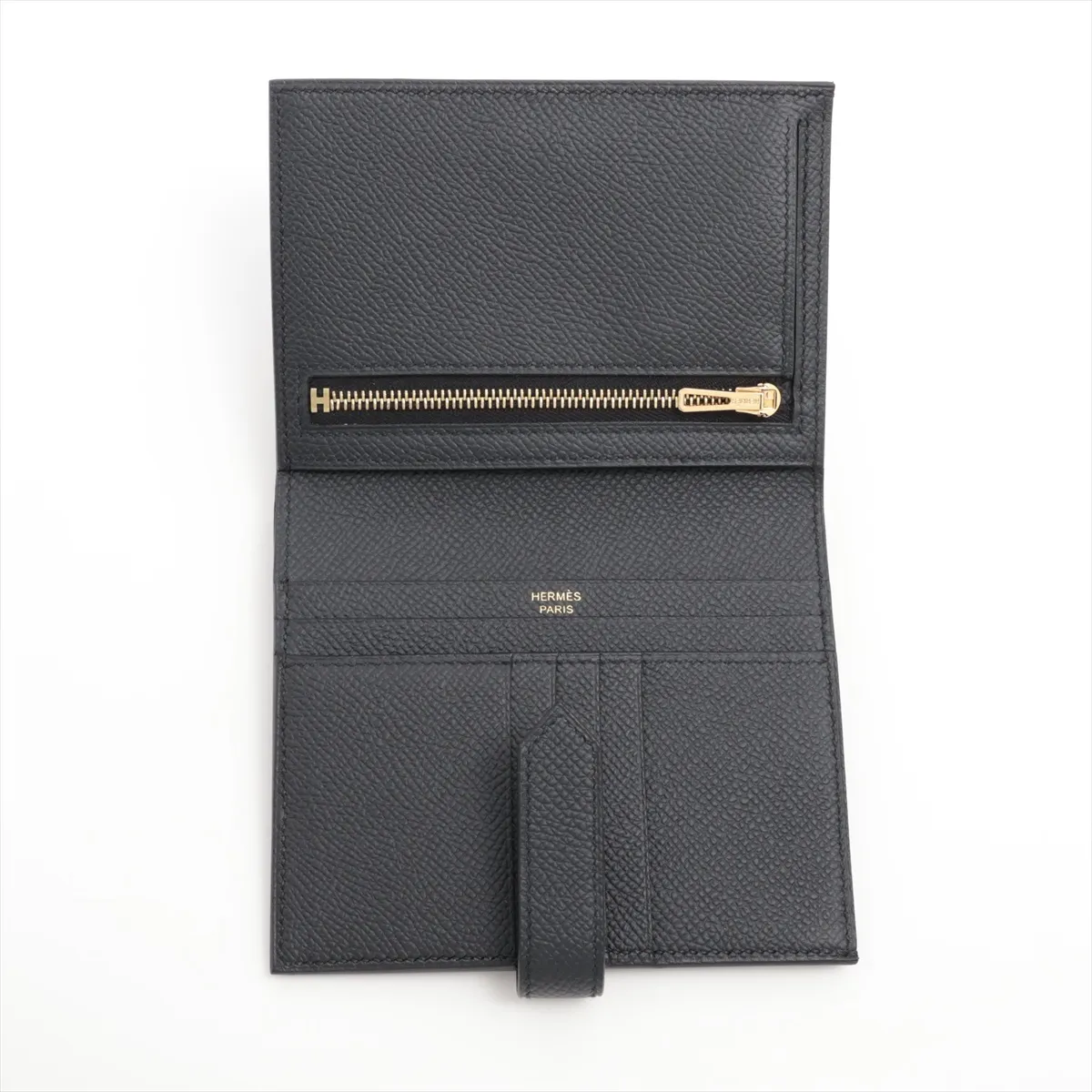 Bearn Compact, Veau Epsom Leather, Compact Wallet, Black with Gold Hardware, K: 2025 — view 3