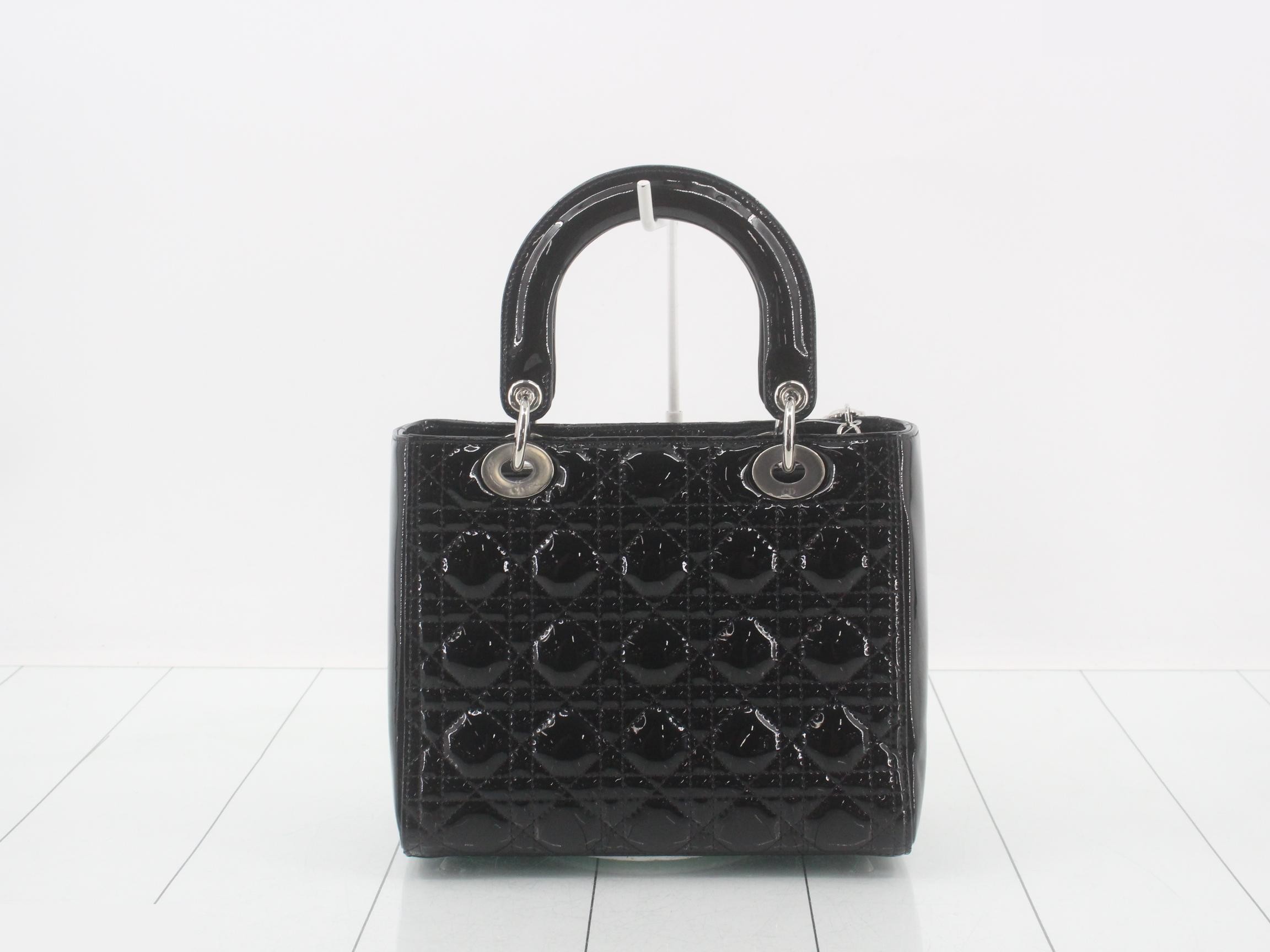Lady Dior Cannage 2-Way Black Shoulder Handbag — view 2