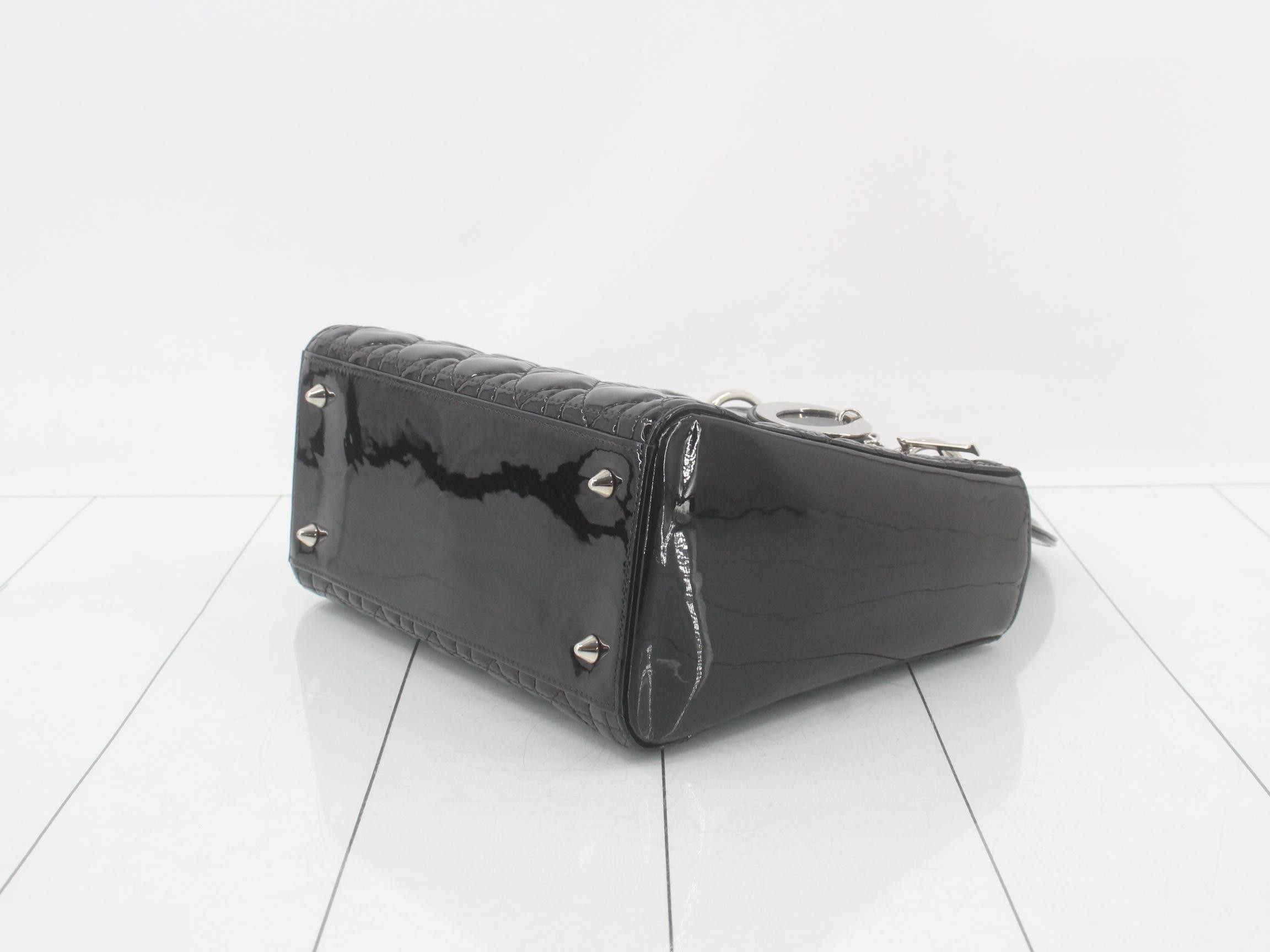 Lady Dior Cannage 2-Way Black Shoulder Handbag — view 6