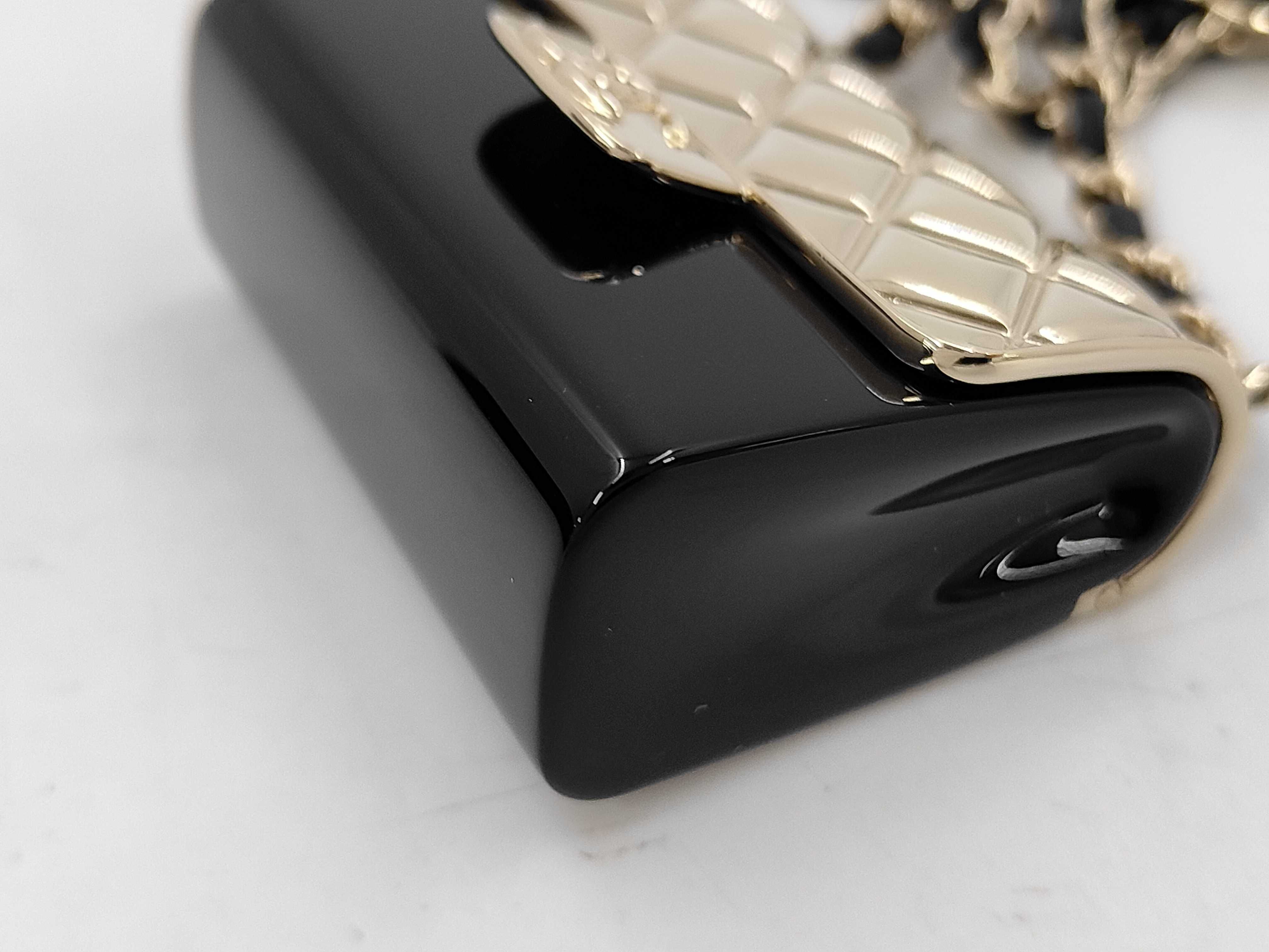 Matelassé Pill Case, Black x Champagne Gold, SGD Hardware, B22P AB7832, Other Accessories — view 4