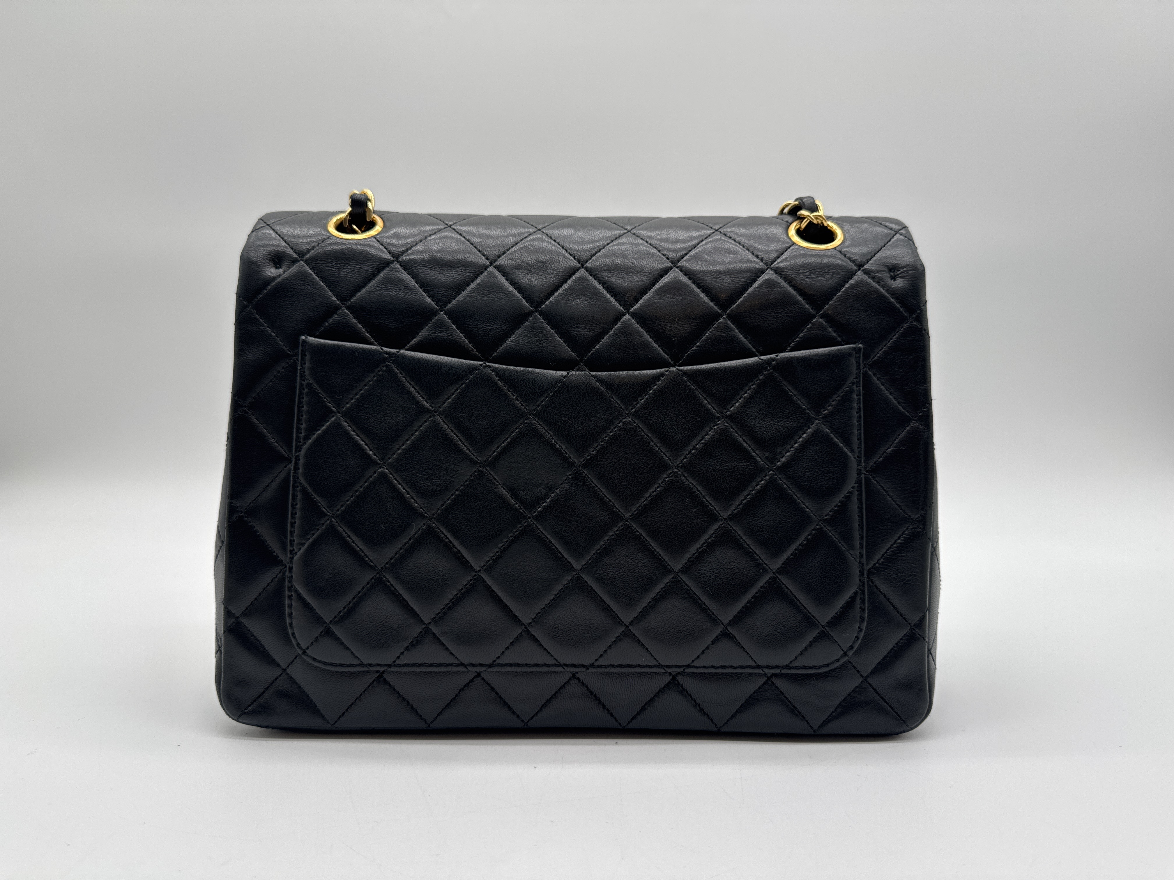 Matelassé Black Shoulder Bag — view 2