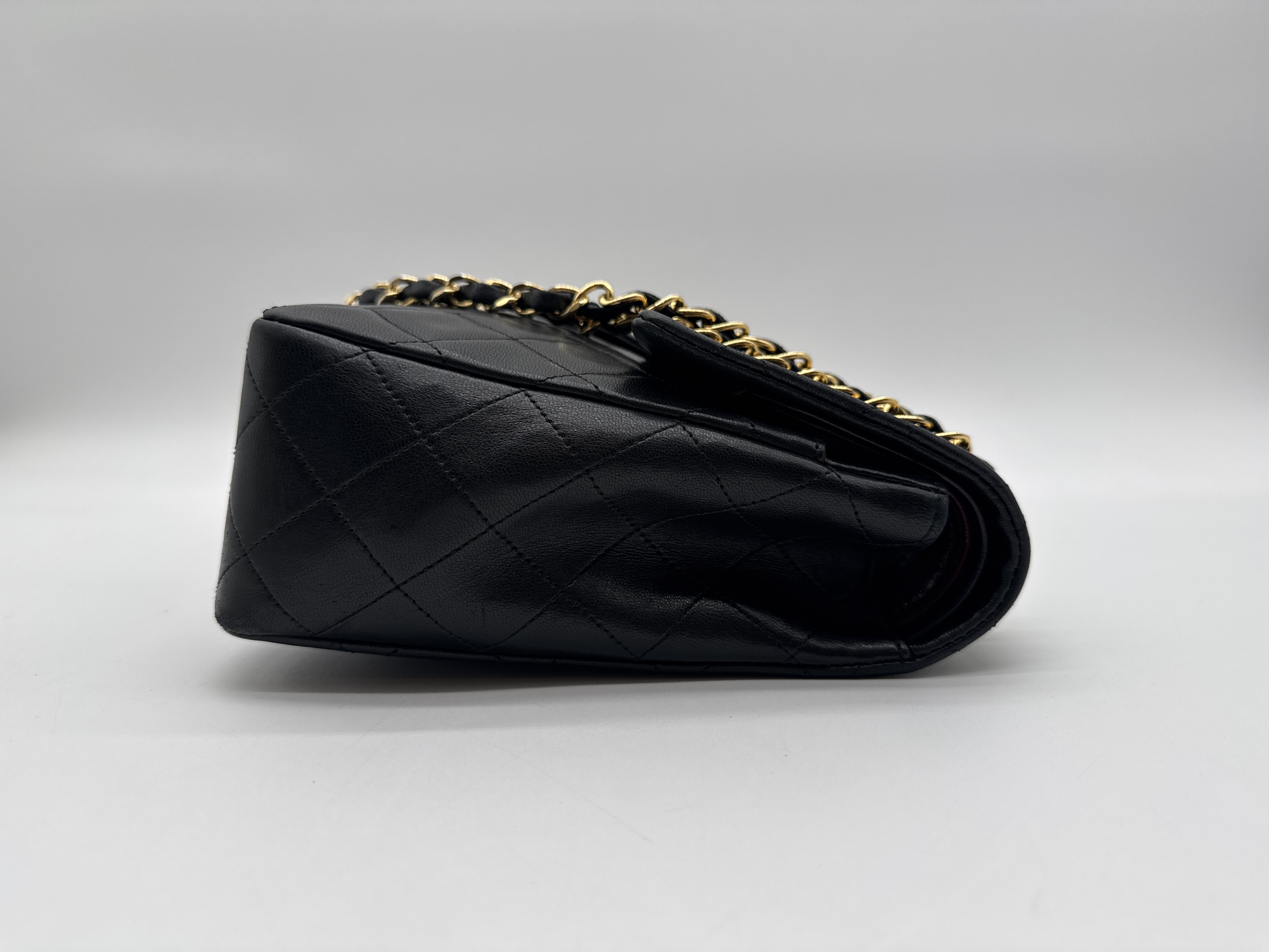 Matelassé Black Shoulder Bag — view 3