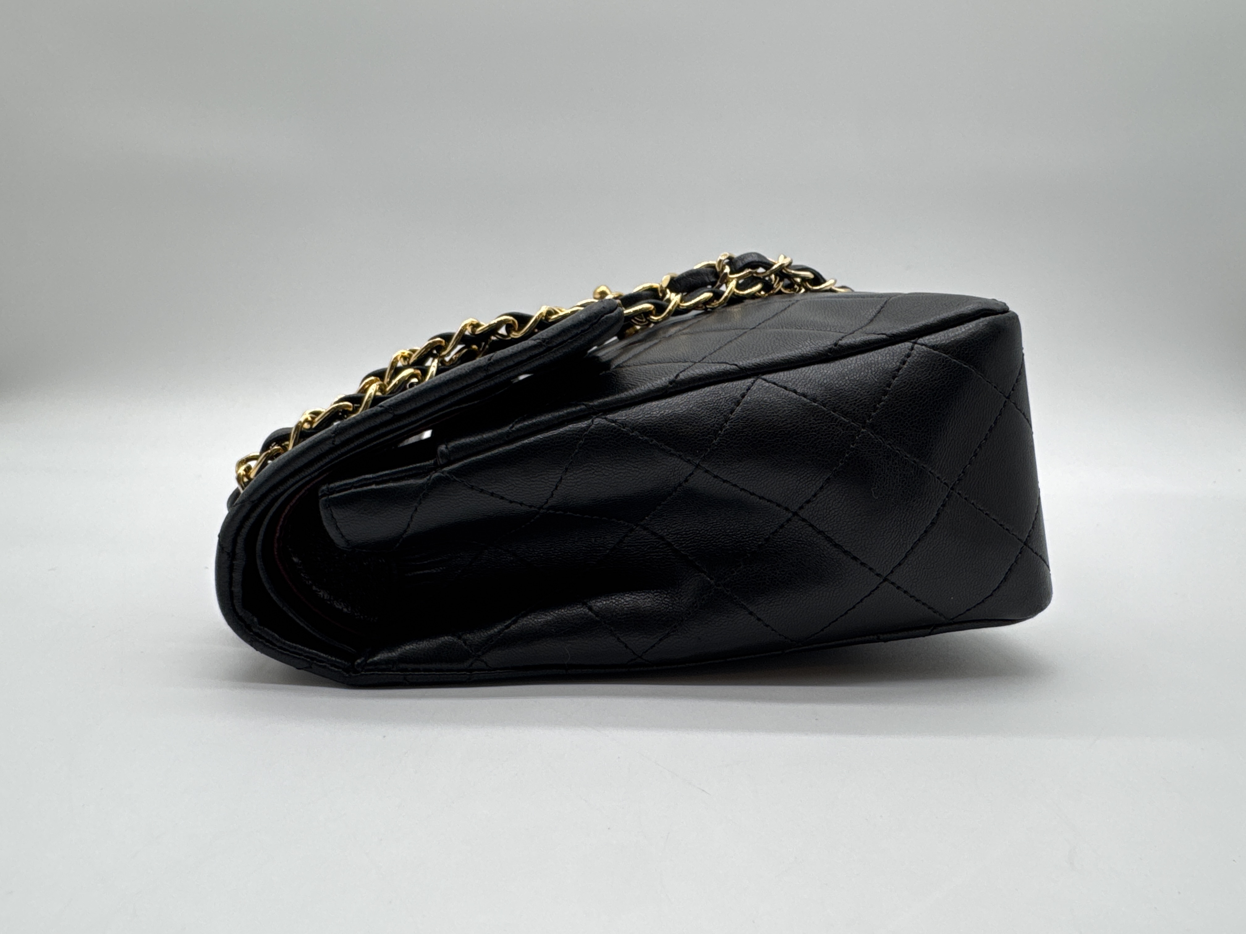 Matelassé Black Shoulder Bag — view 4