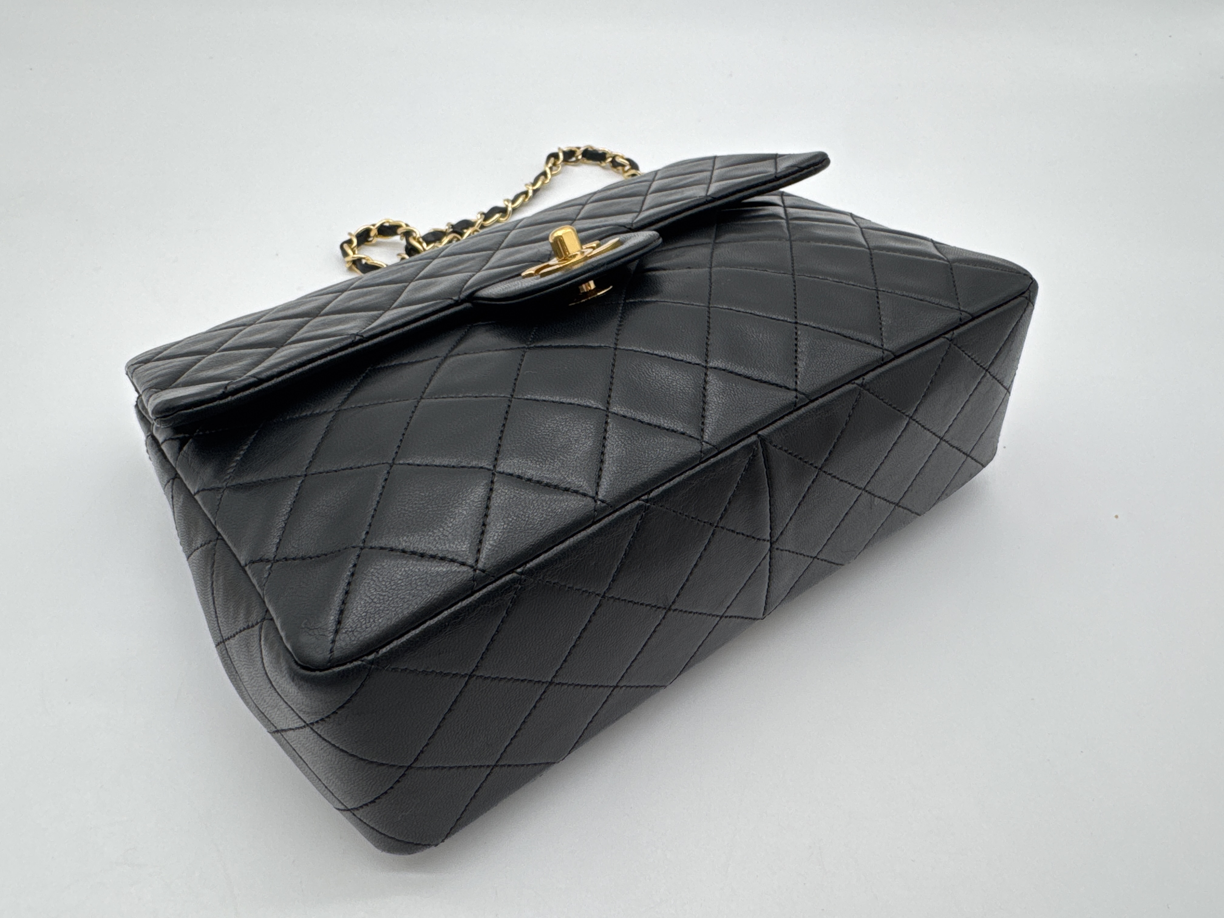 Matelassé Black Shoulder Bag — view 6