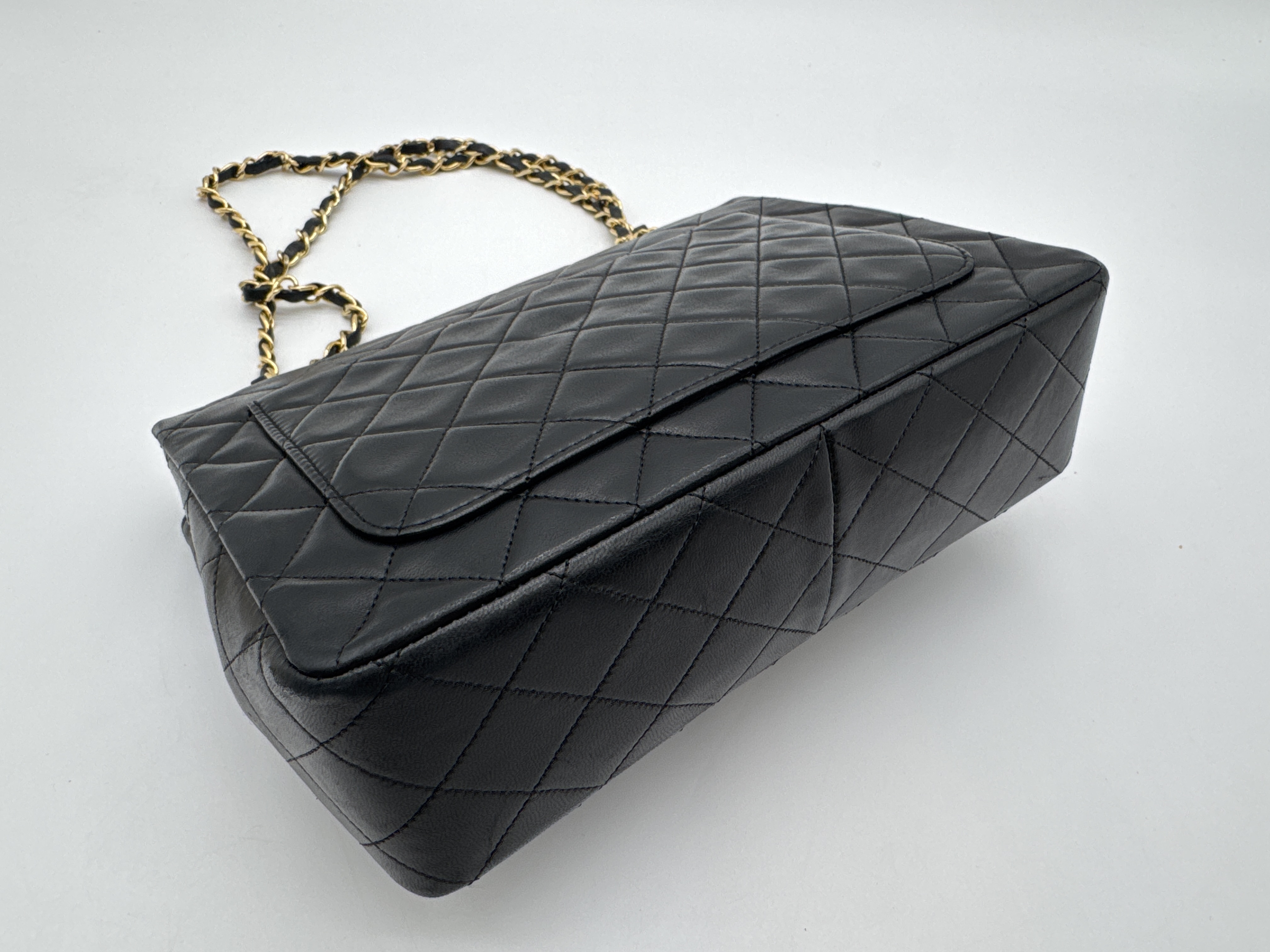 Matelassé Black Shoulder Bag — view 7