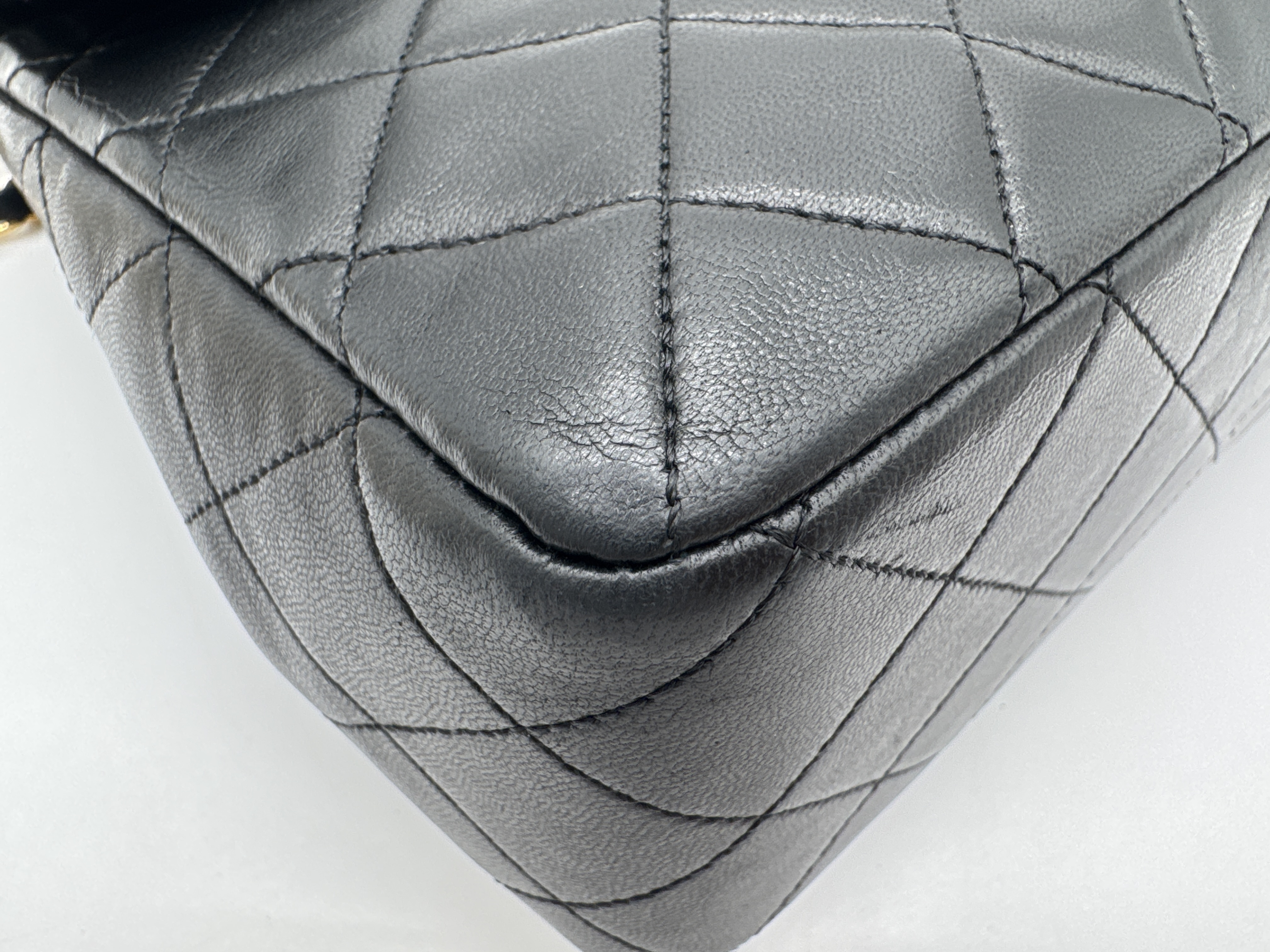 Matelassé Black Shoulder Bag — view 8
