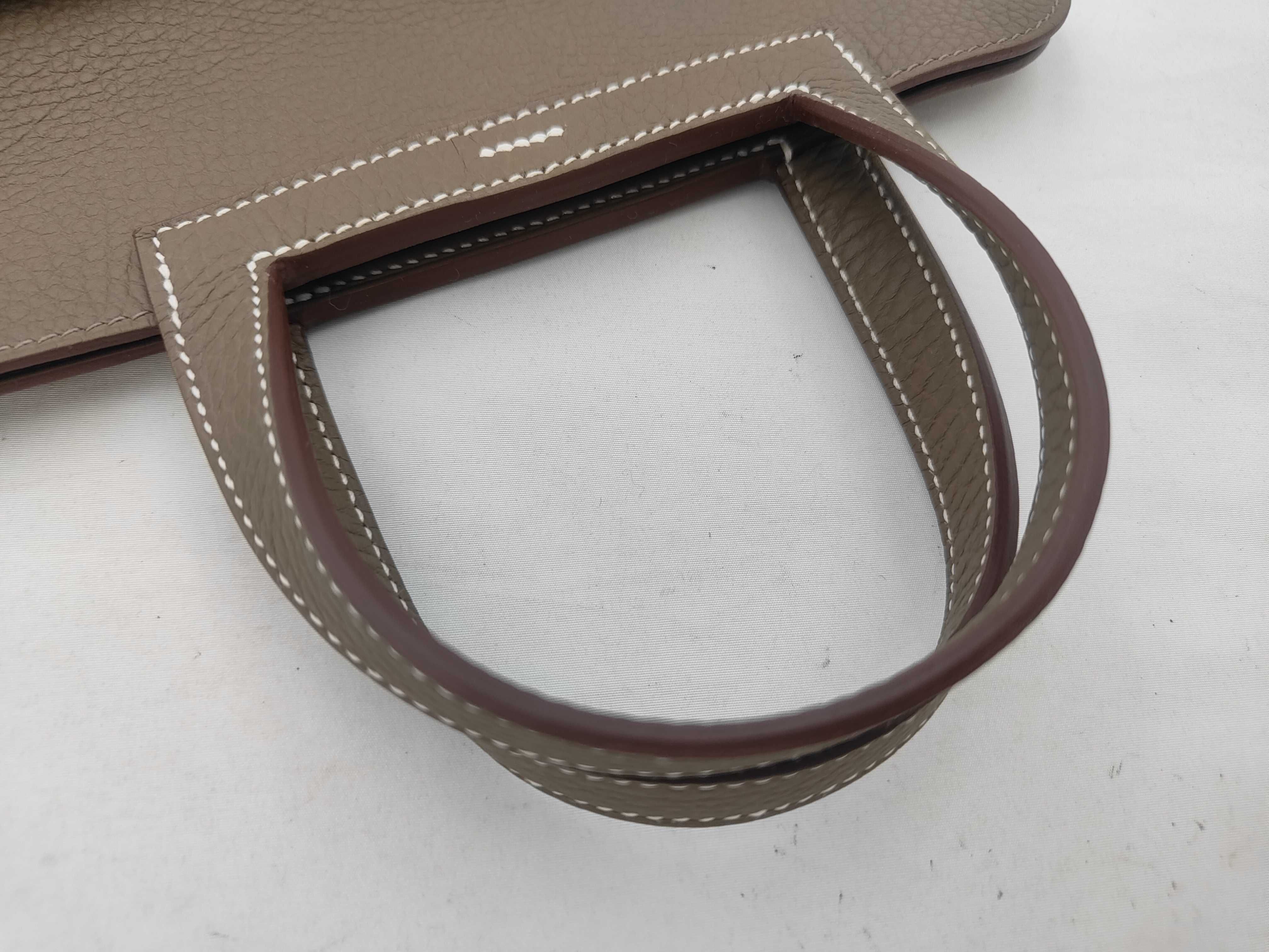 Arzan 25 Taurillon Clemence Etoupe Silver Hardware G Stamp Handbag — view 3