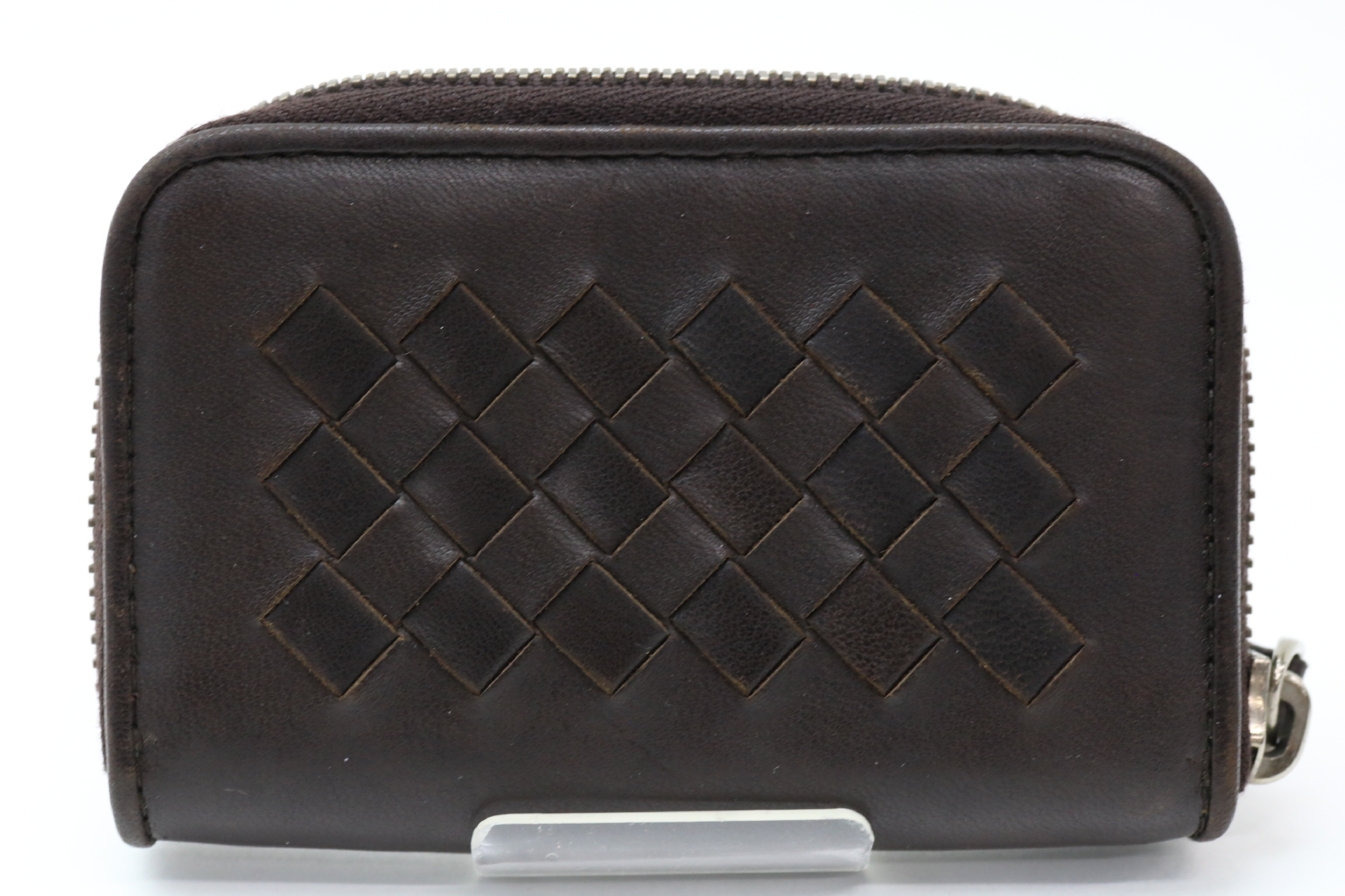 Intrecciato Leather Coin Case — view 2